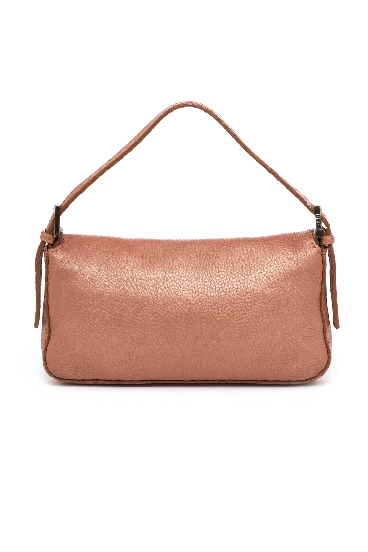 Fendi Pink Metallic Leather Baguette