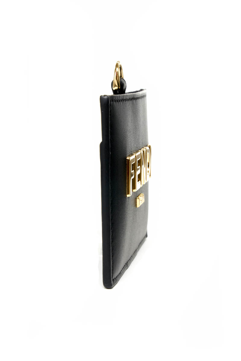 Fendi Black Sunshine Necklace Card Holder