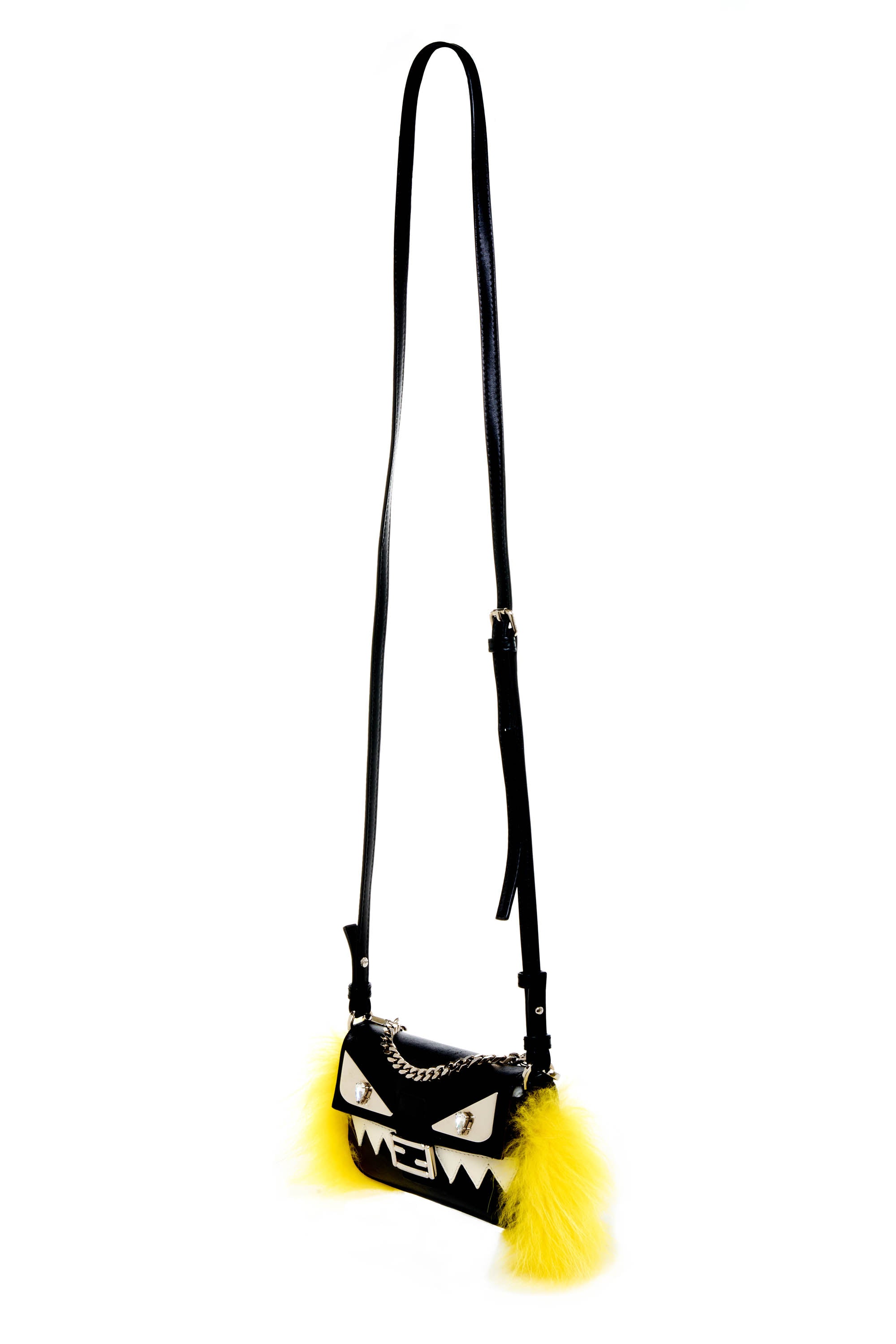 Fendi Black Micro Monster Baguette Dual Handle Purse Y2K - Foxy