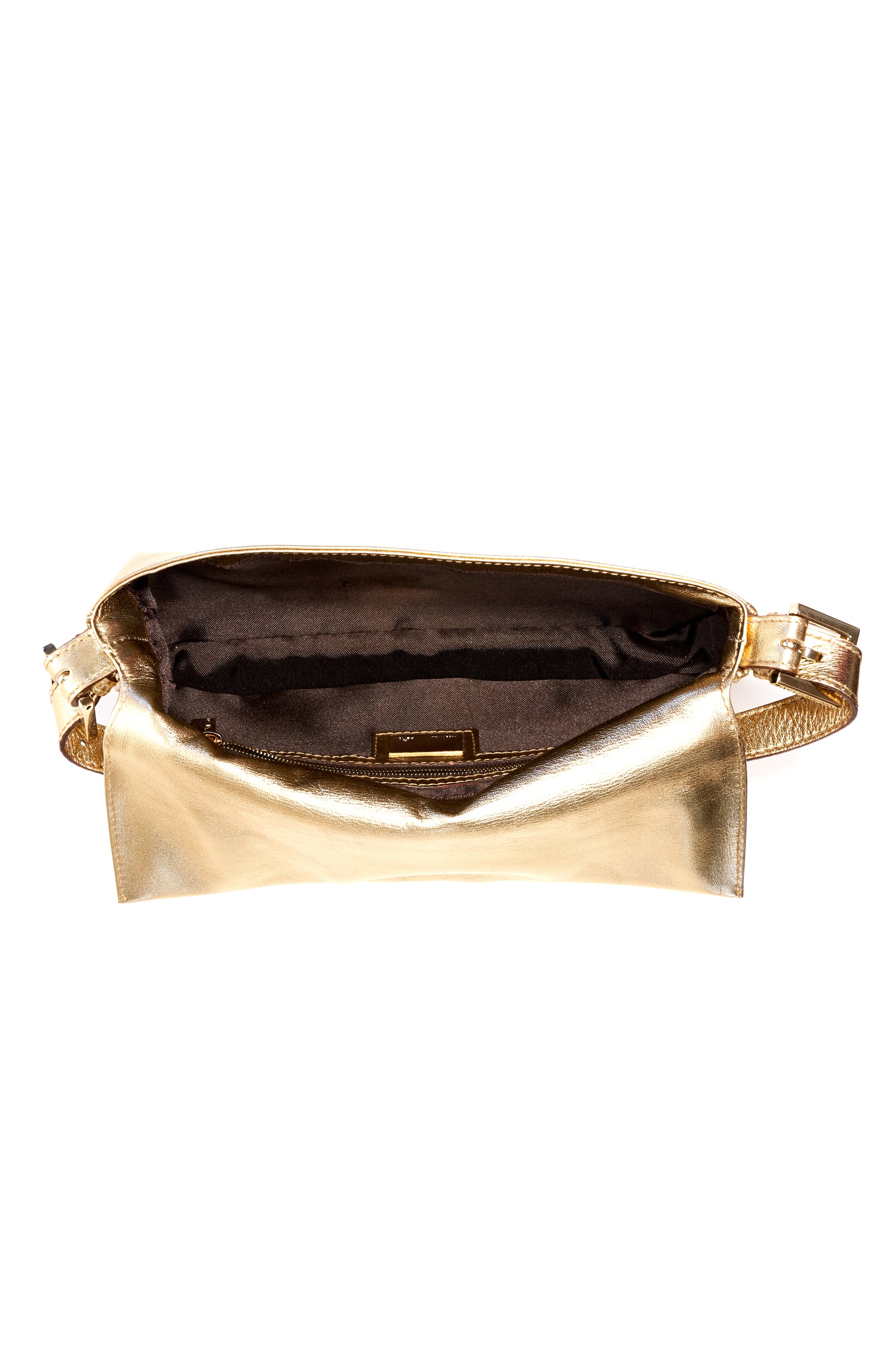 Fendi Gold Baguette Pochette Y2K