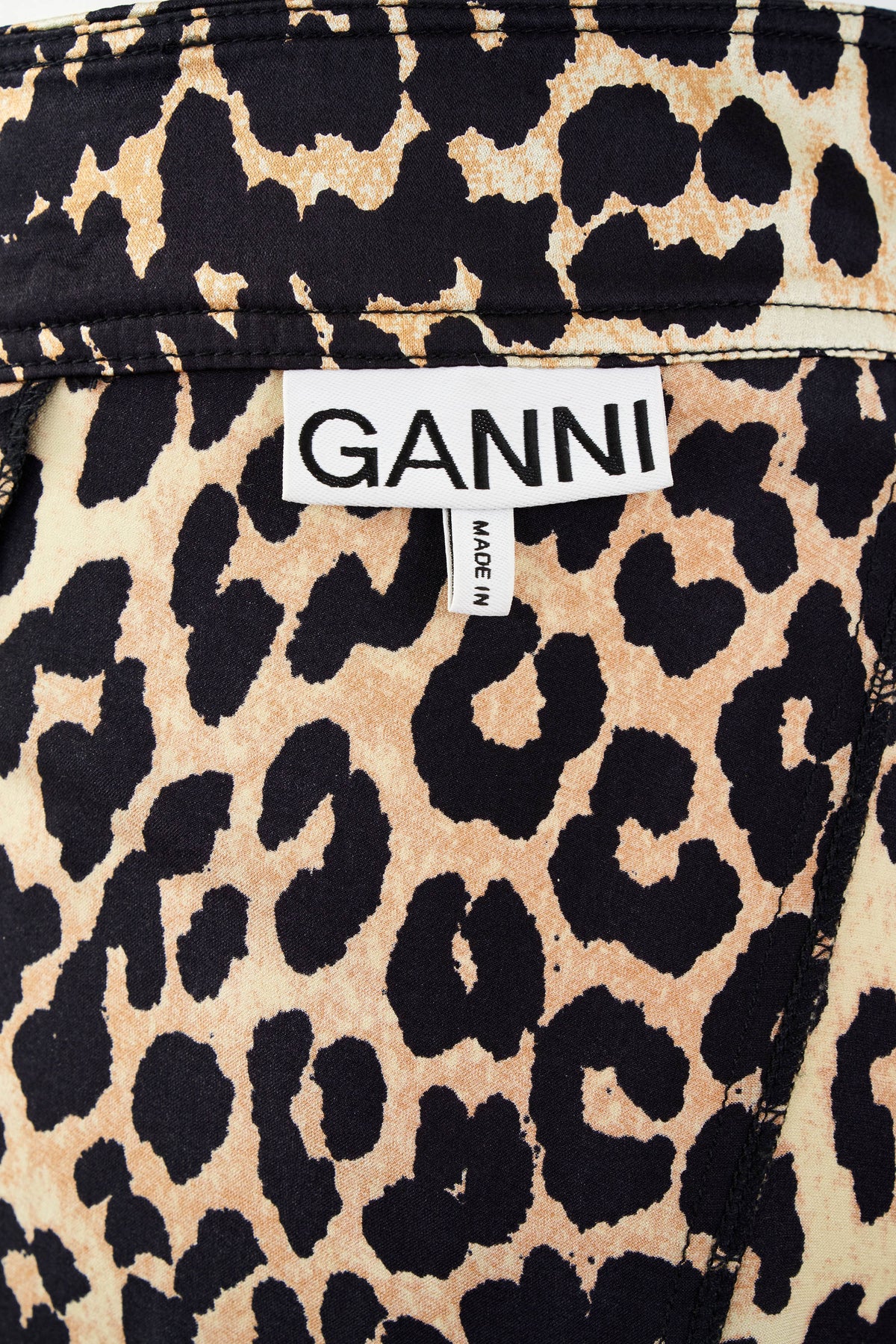 Ganni Leopard Print Long Skirt Size 38