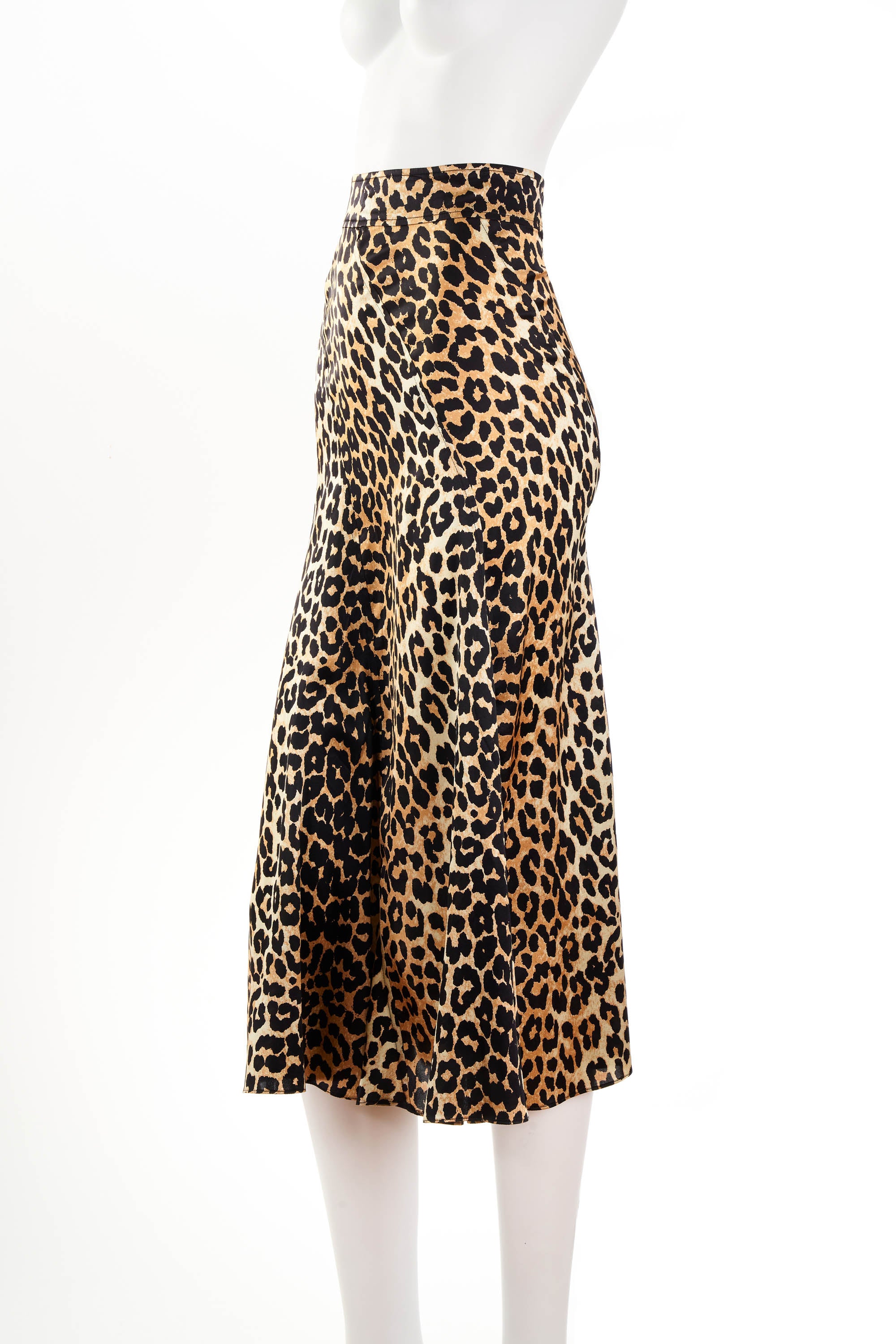 Ganni Leopard Print Long Skirt Size 38