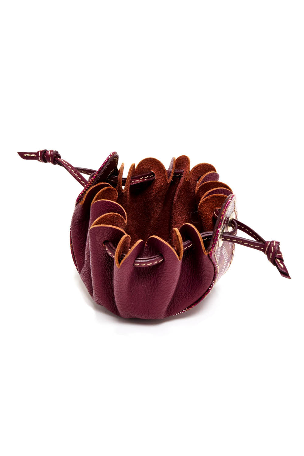 Goyard Maroon Goyardine Mini Folding Coin Pouch