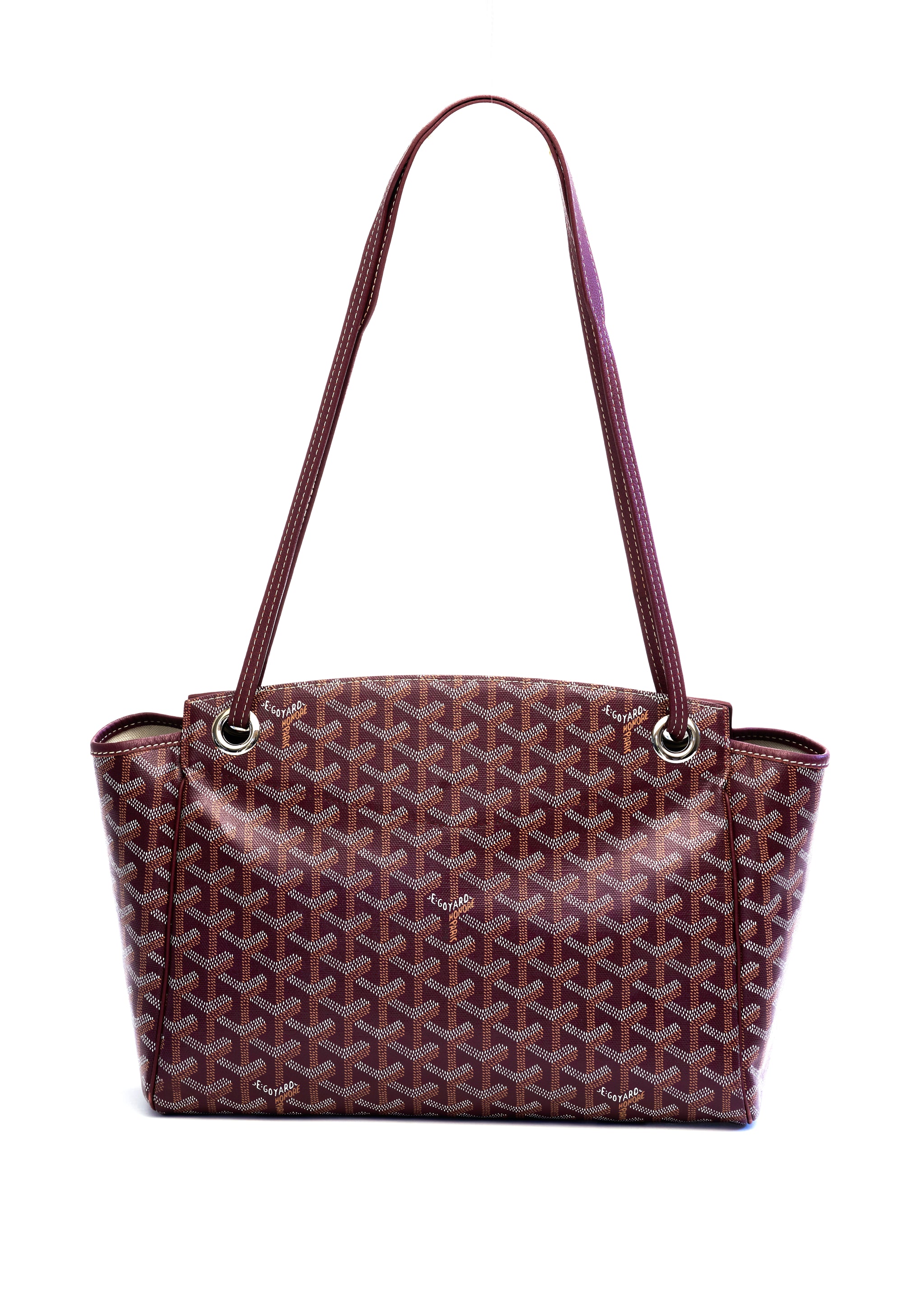 Goyard Maroon Goyardine Sac Roulette Tote Medium Foxy Couture Carmel