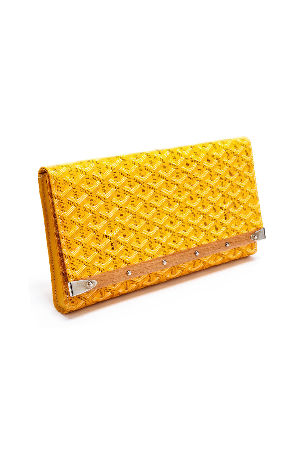 Goyard Yellow Goyardine Monte Carlo Clutch