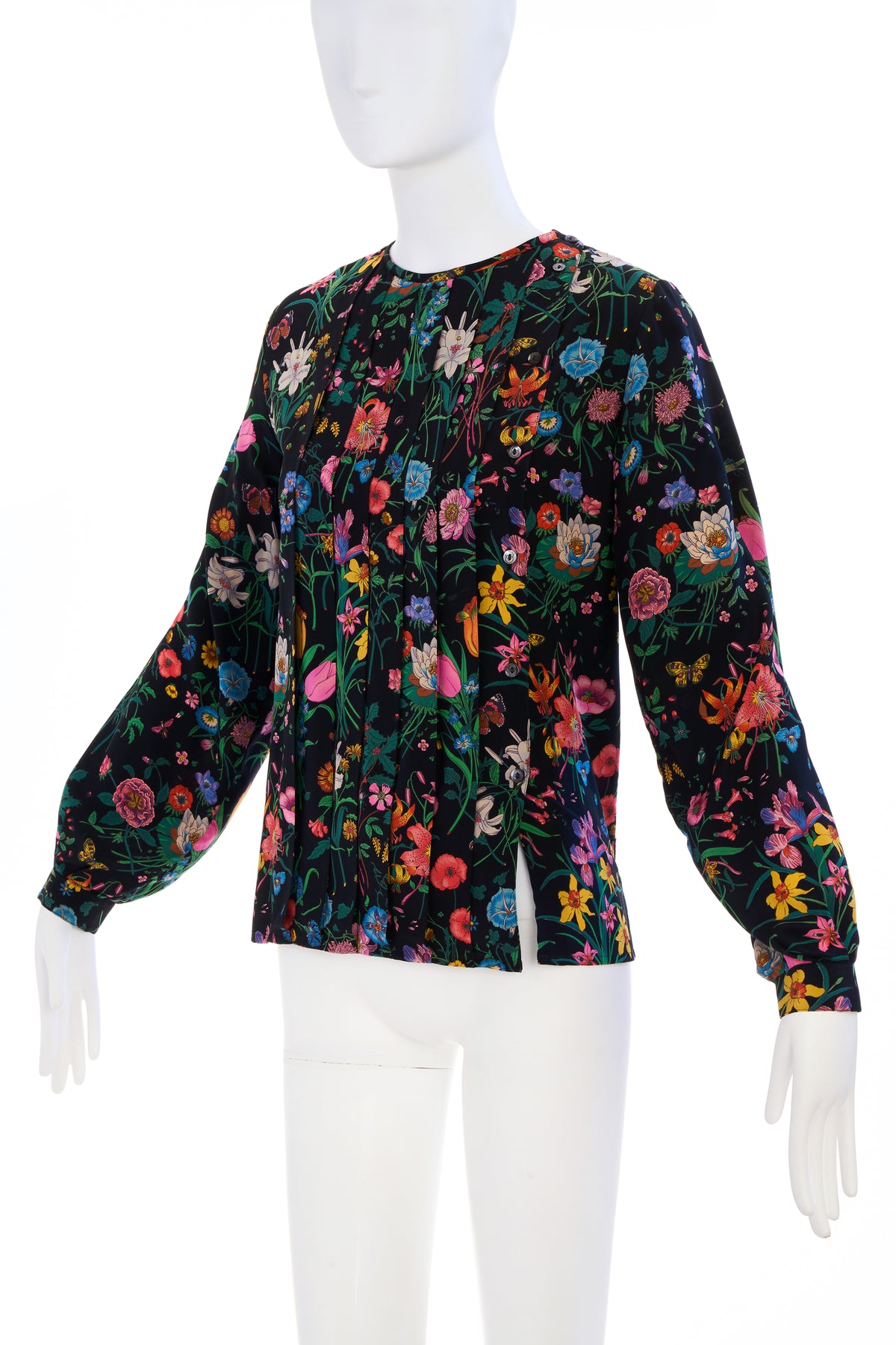 Gucci Archive Floral Pleated Blouse