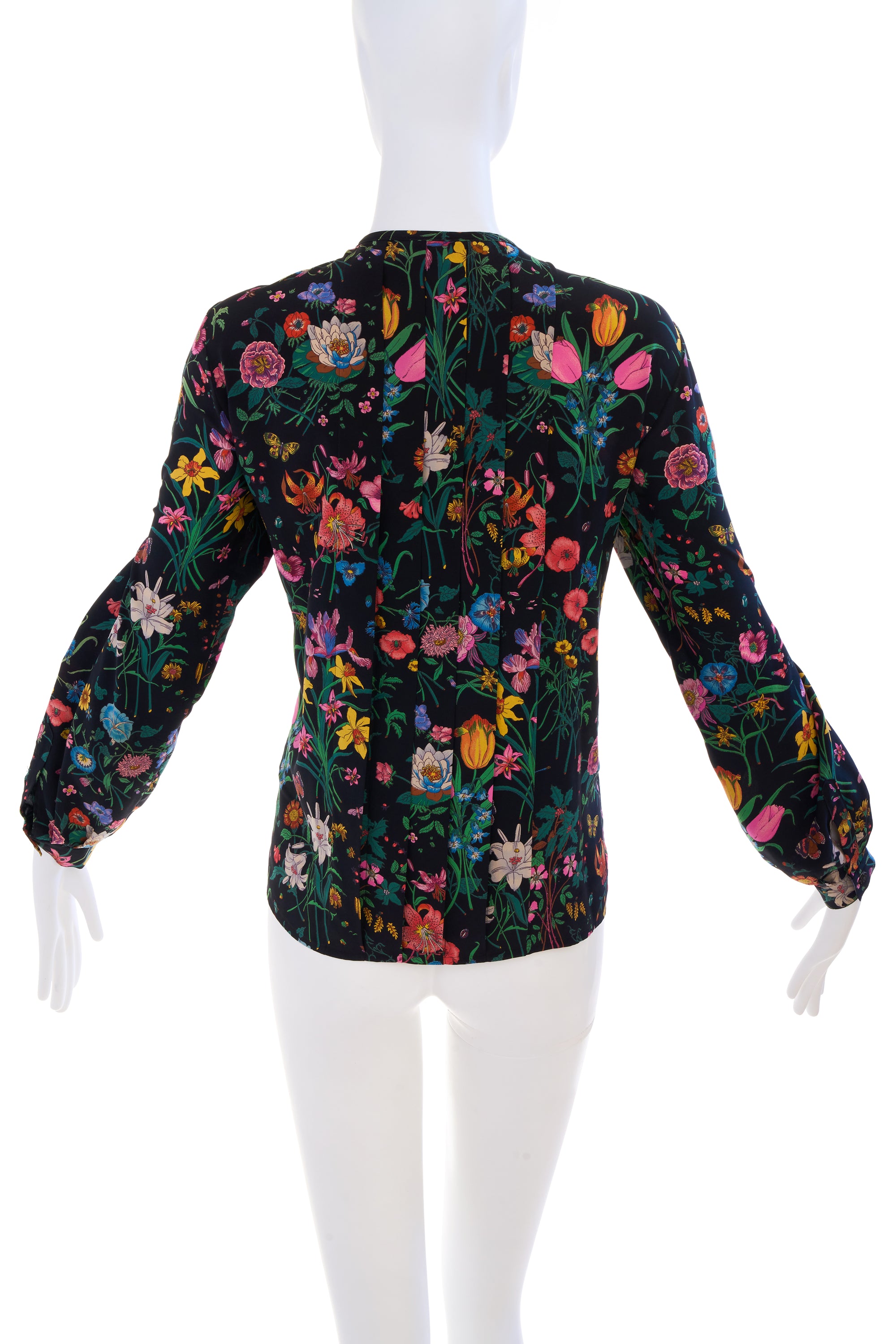 Gucci Archive Floral Pleated Blouse