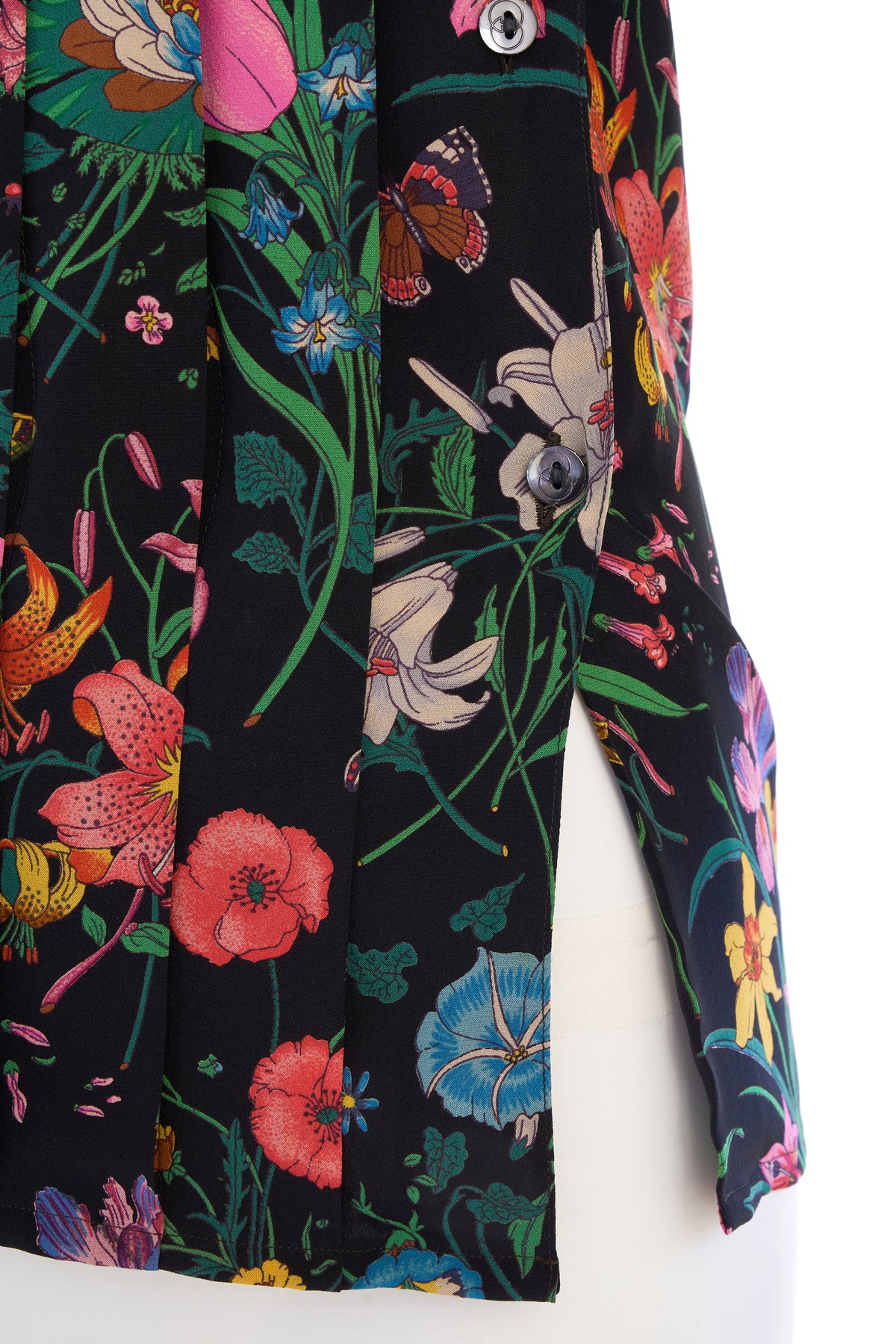 Gucci Archive Floral Pleated Blouse