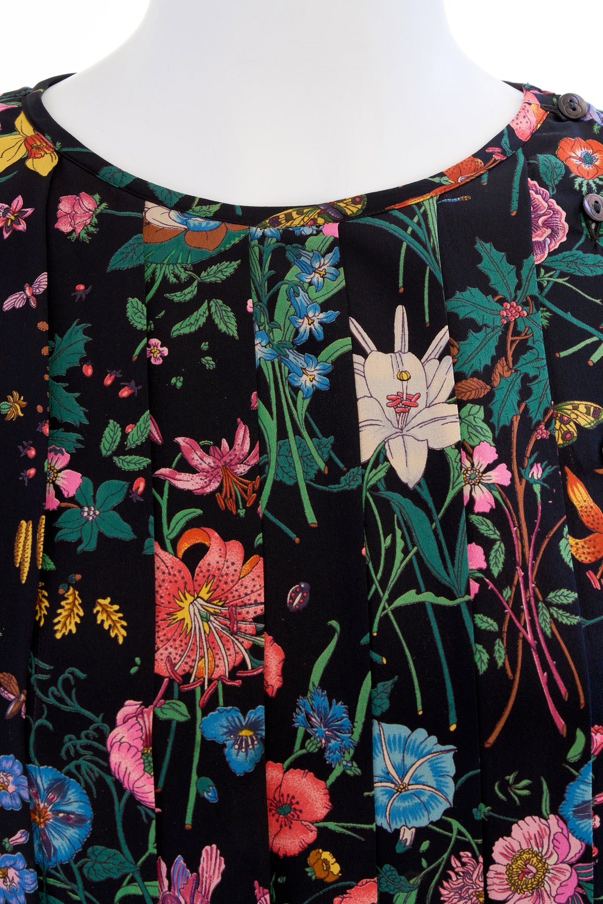 Gucci Archive Floral Pleated Blouse