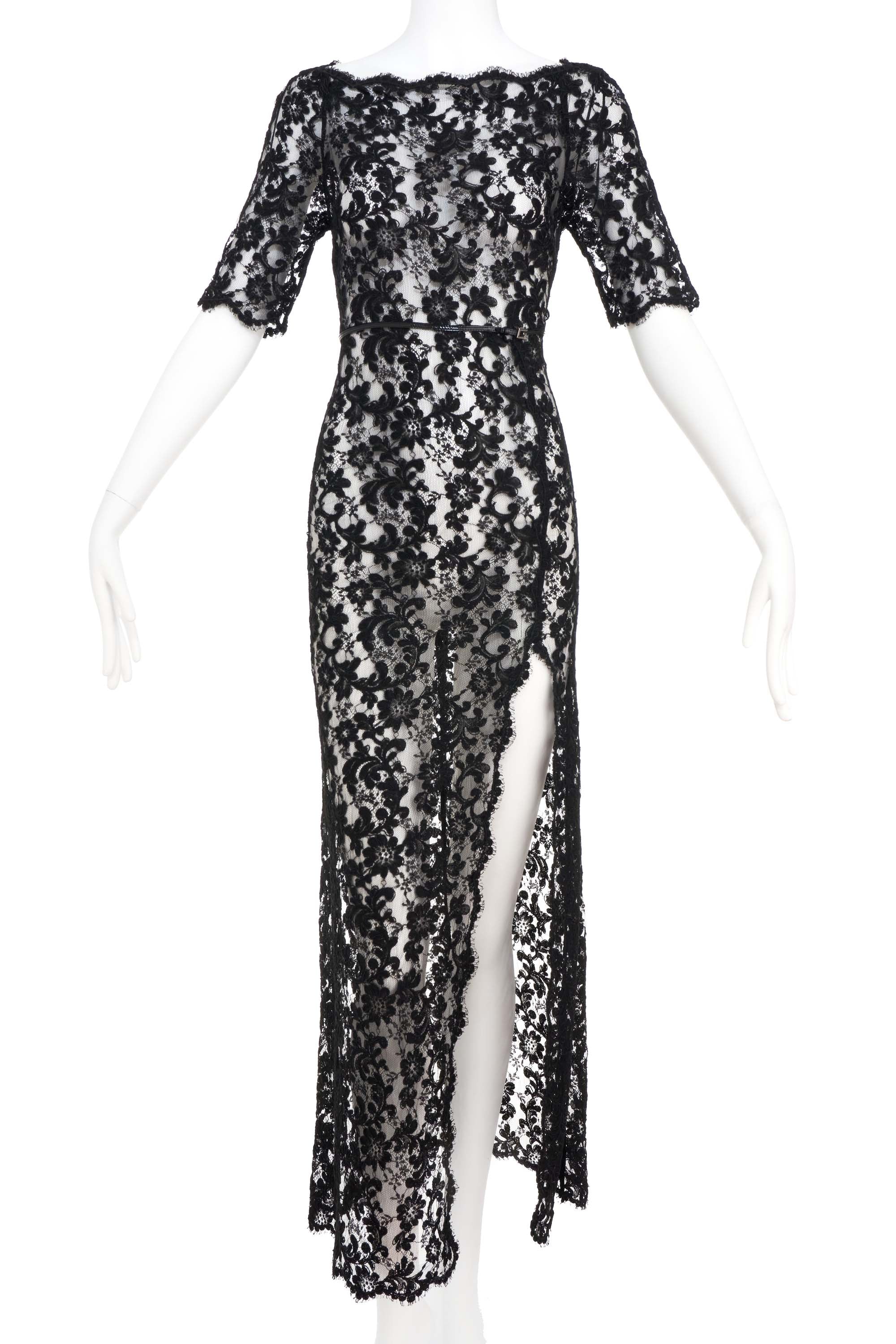 Gucci Black Lace Maxi Dress Size 40/4