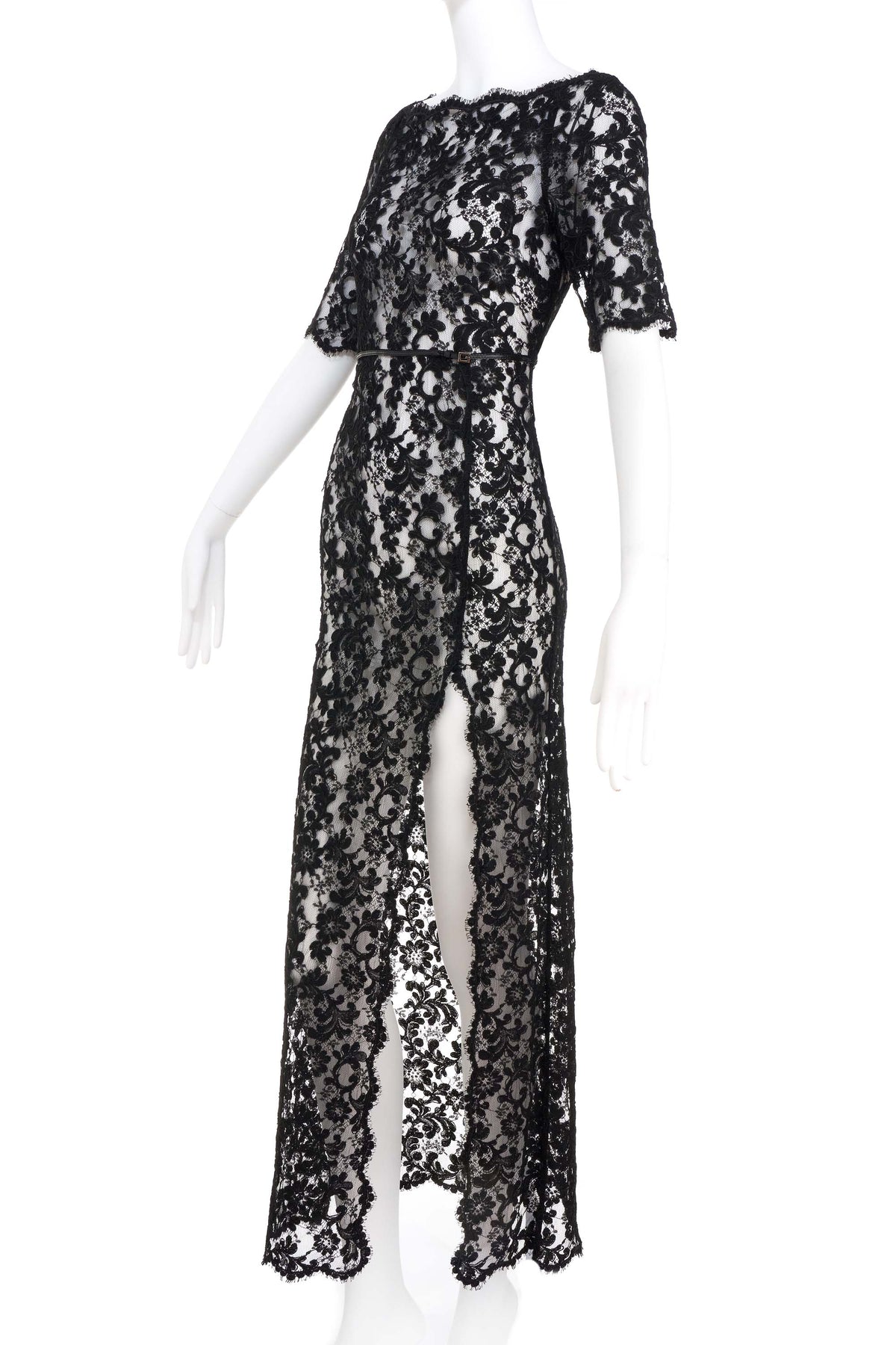 Gucci Black Lace Maxi Dress Size 40/4