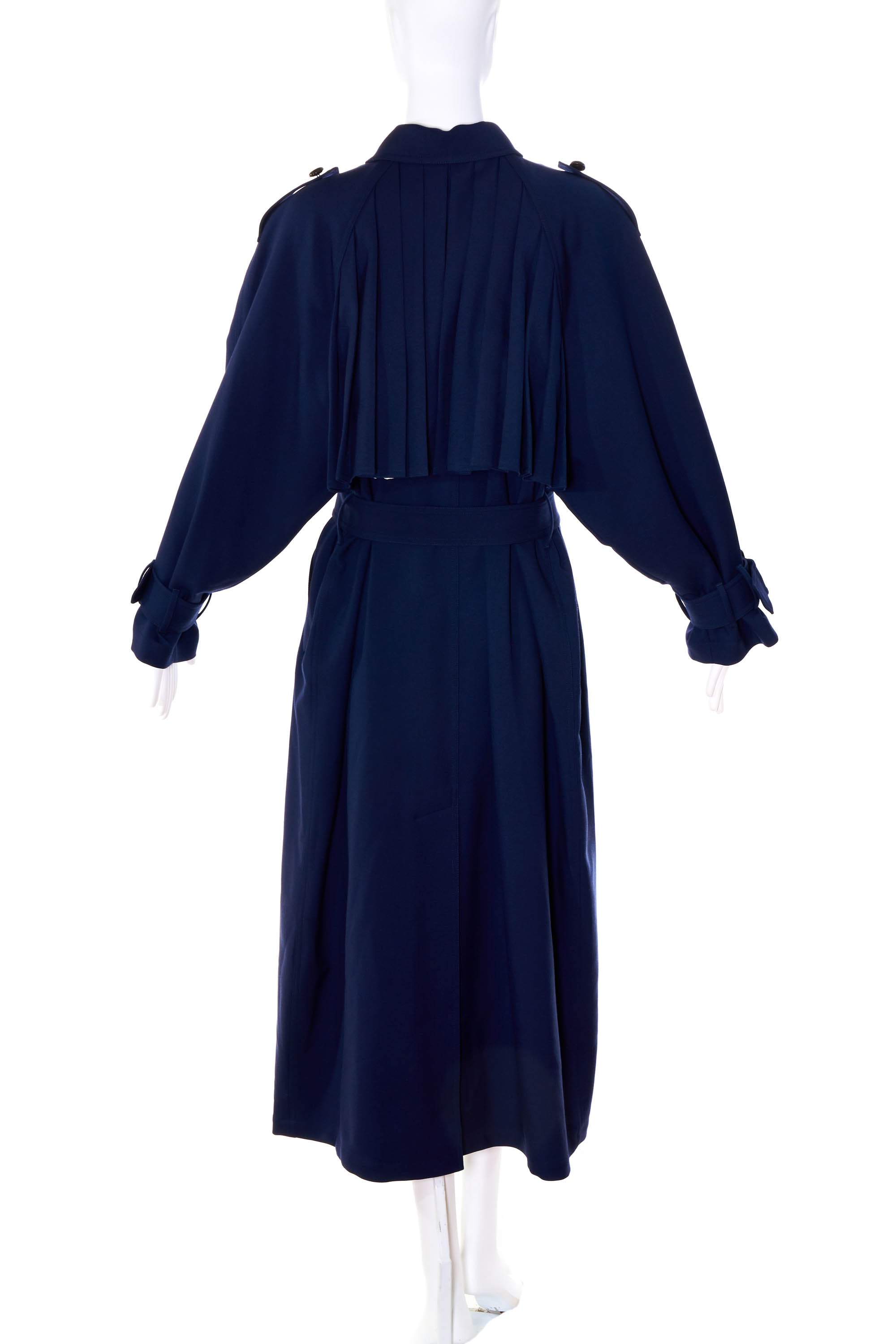 Gucci Navy Blue Midi Length Belted Trench Coat Size 40 - Foxy Couture Carmel Gucci Navy Blue Midi Length Belted Trench Coat Size 40 - Foxy Couture Carmel