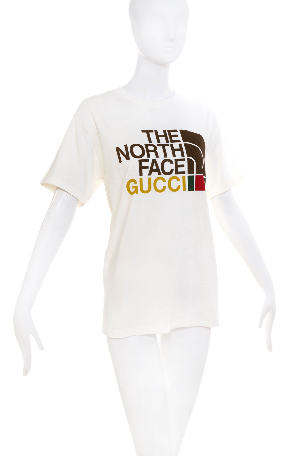 Gucci x Northface White Logo Shirt Size XS