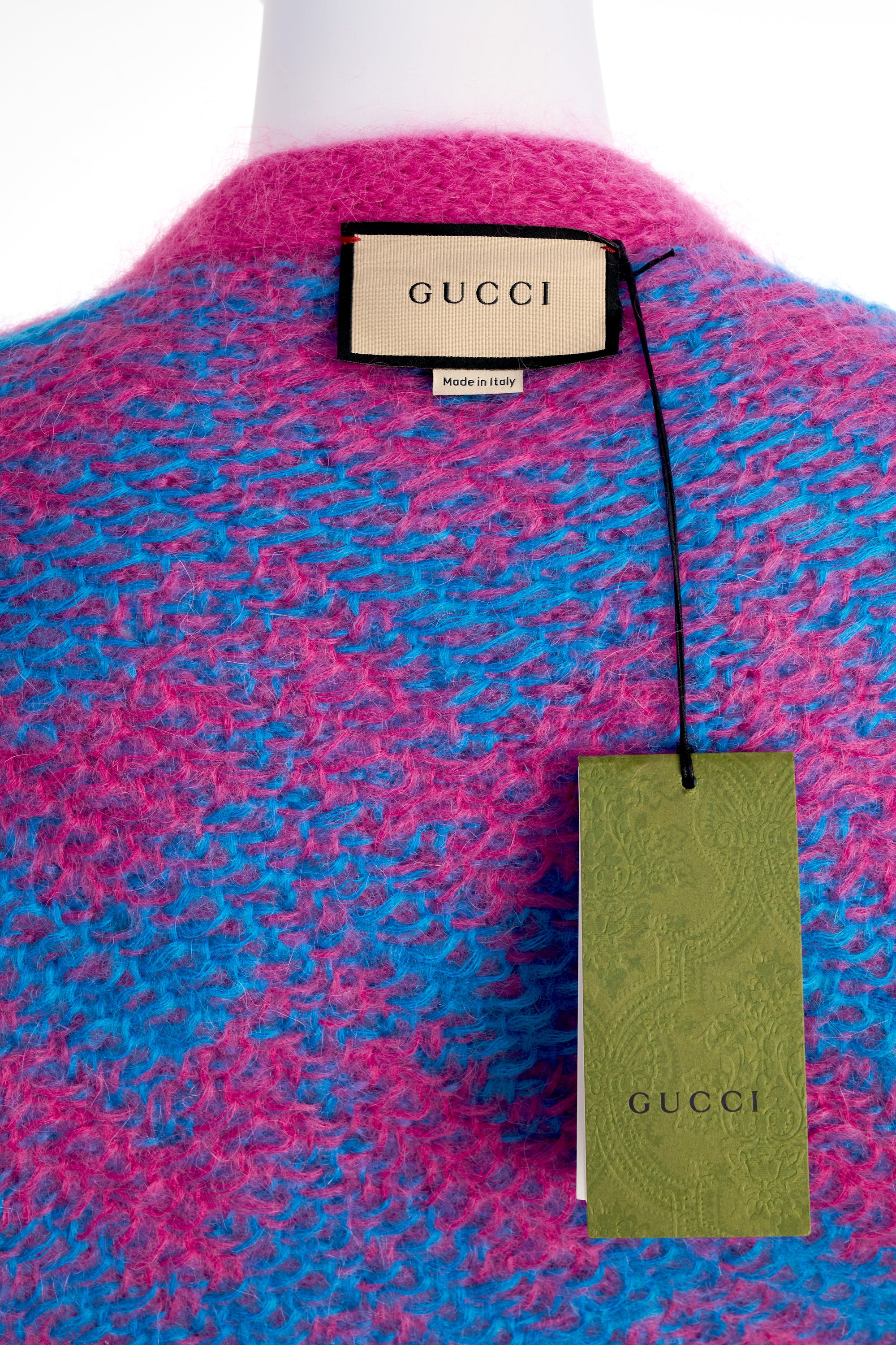 Gucci Sequin Pink and Aqua Sweater NWT