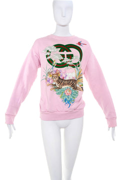 Gucci Pink Oversized Tiger Print Sweater - Foxy Couture Carmel