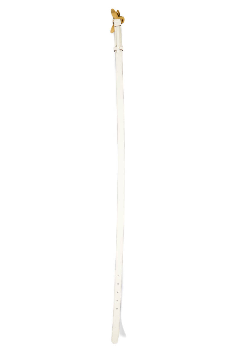 Gucci White Queen Bee Skinny Belt Size 80cm