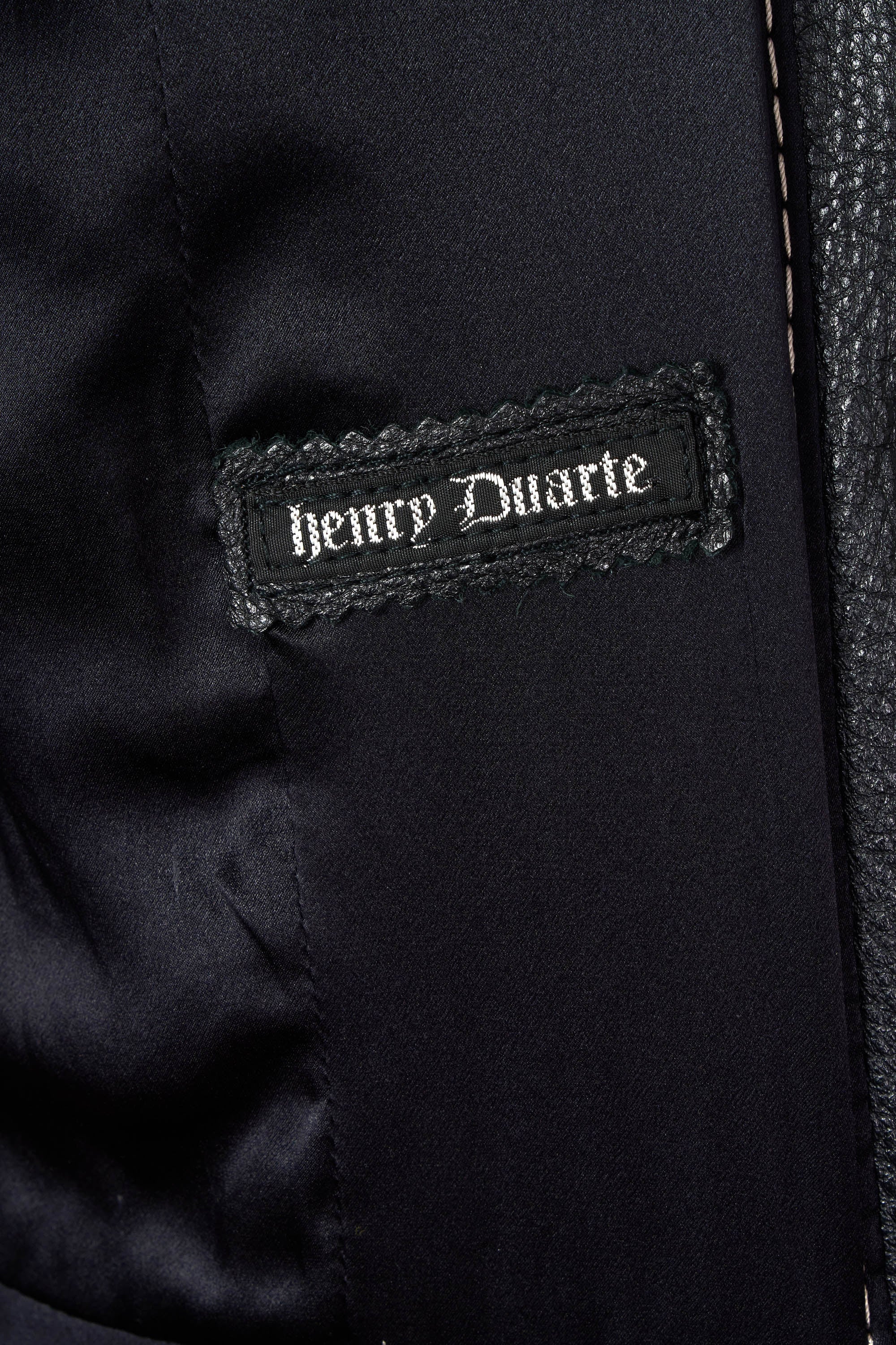 Henry Duarte Black RnR Style Leather Coat