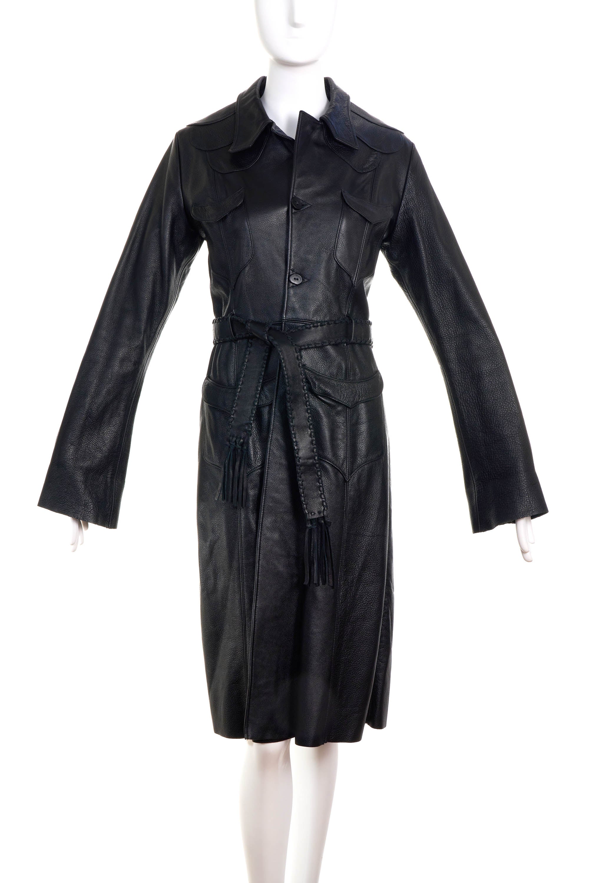 Henry Duarte Black RnR Style Leather Coat