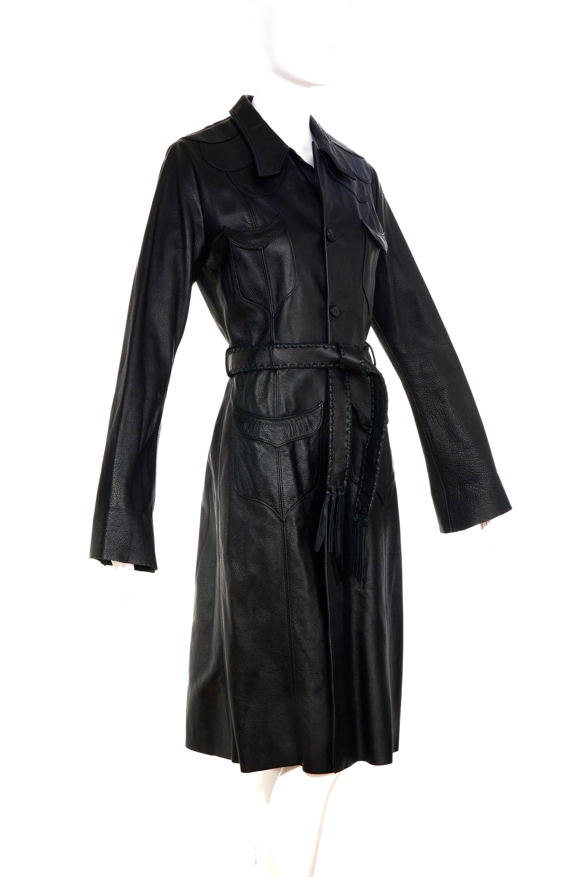 Henry Duarte Black RnR Style Leather Coat