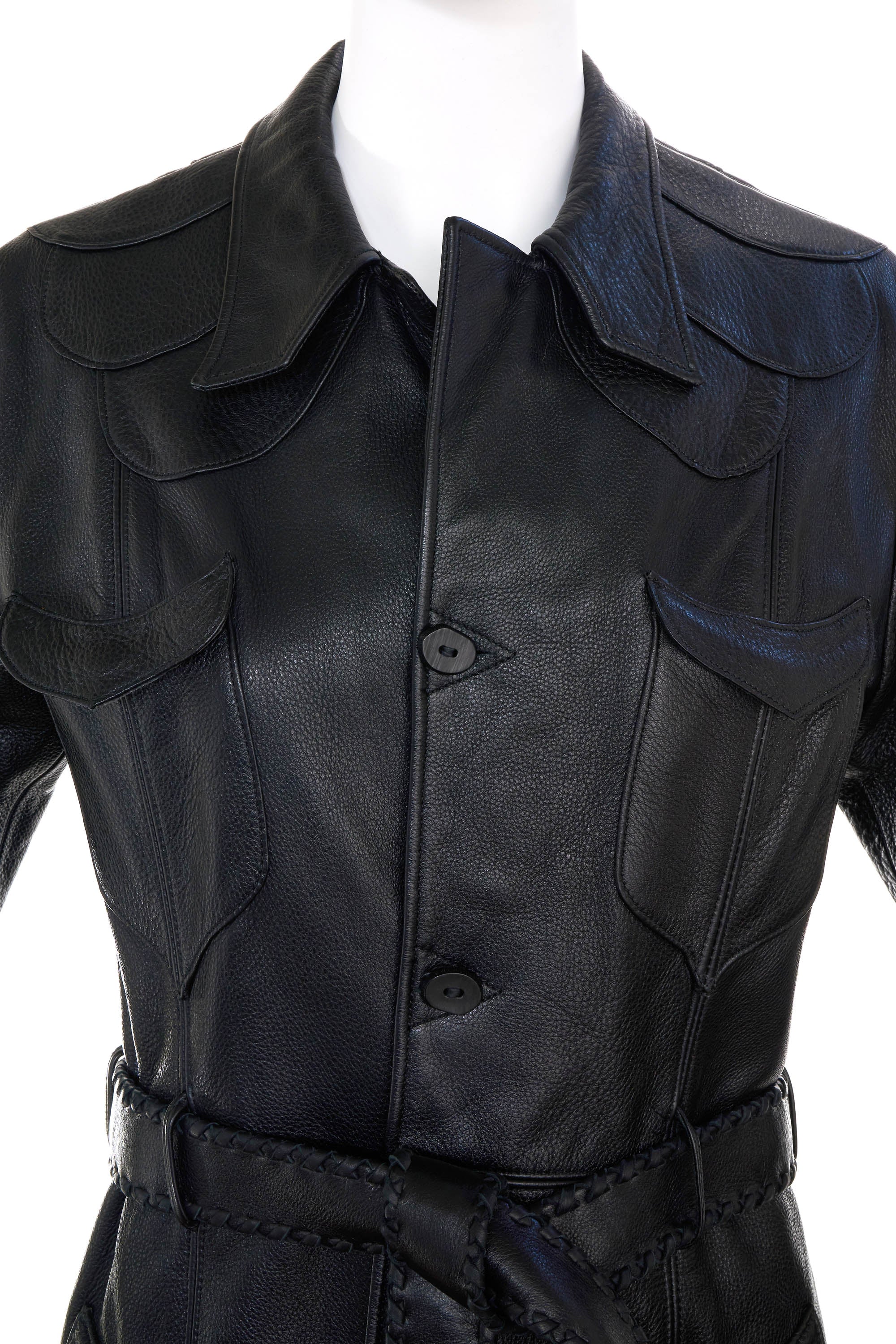 Henry Duarte Black RnR Style Leather Coat