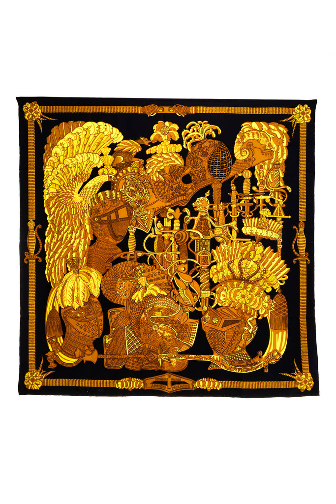 Hermes Silk Scarf 90cm Black 