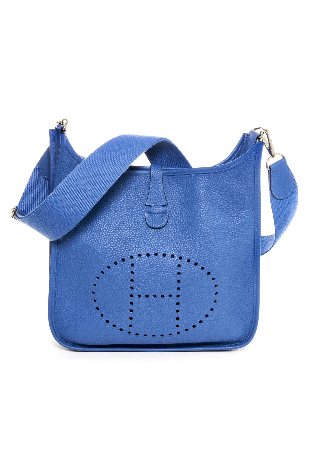 Hermes Evelyne III Bleu Brighton Clemence Leather Purse Size 29