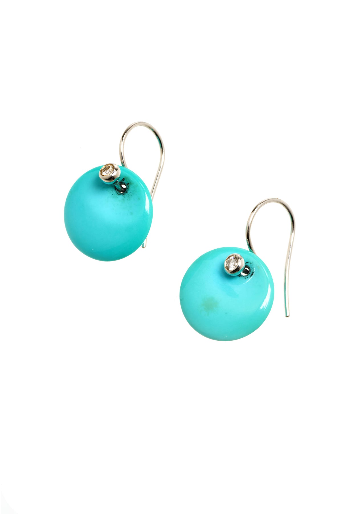 Tiffany &amp; Co. Elsa Peretti Turquoise Platinum Diamond Earrings