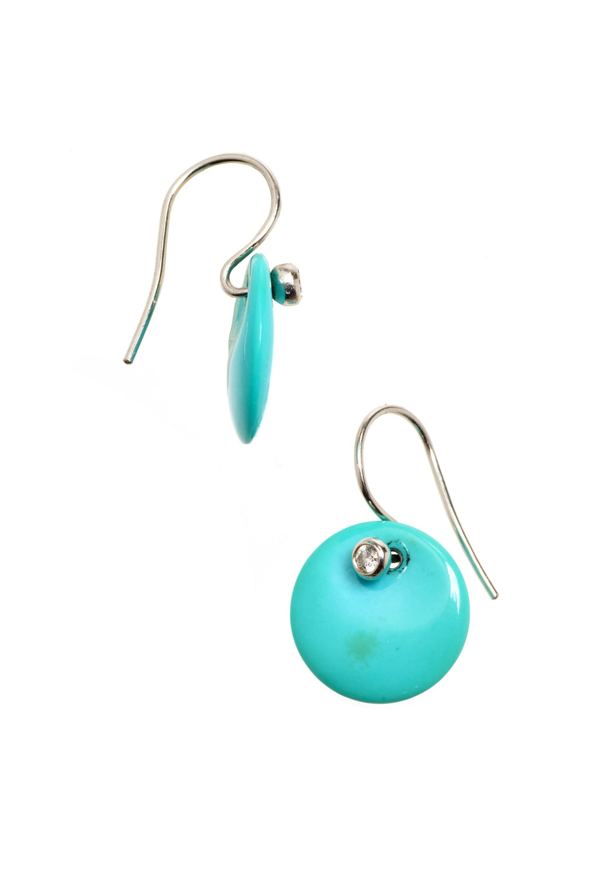 Tiffany &amp; Co. Elsa Peretti Turquoise Platinum Diamond Earrings