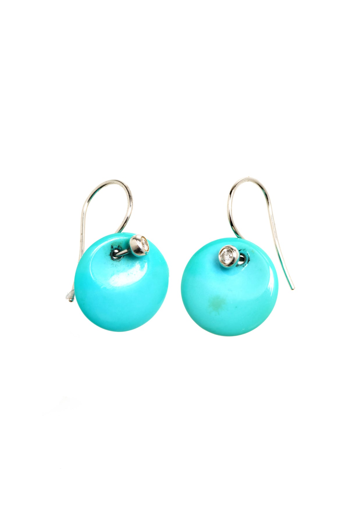 Tiffany &amp; Co. Elsa Peretti Turquoise Platinum Diamond Earrings