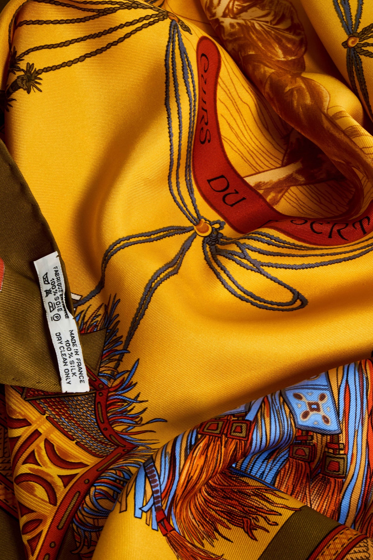 Hermes Silk Scarf 90cm &quot;Cuirs du desert&quot;