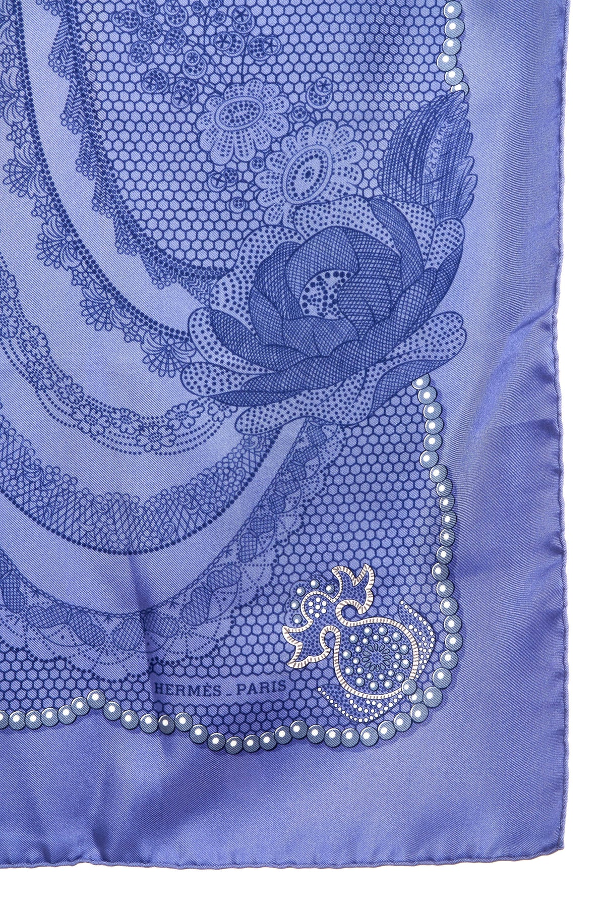 Hermes Silk Scarf 90cm &quot;Doights de fee&quot; Periwinkle