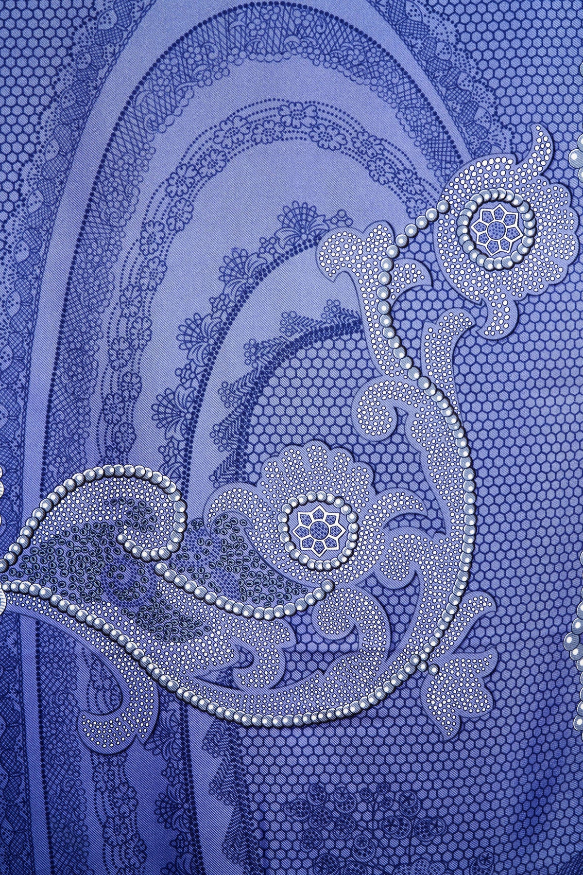 Hermes Silk Scarf 90cm &quot;Doights de fee&quot; Periwinkle