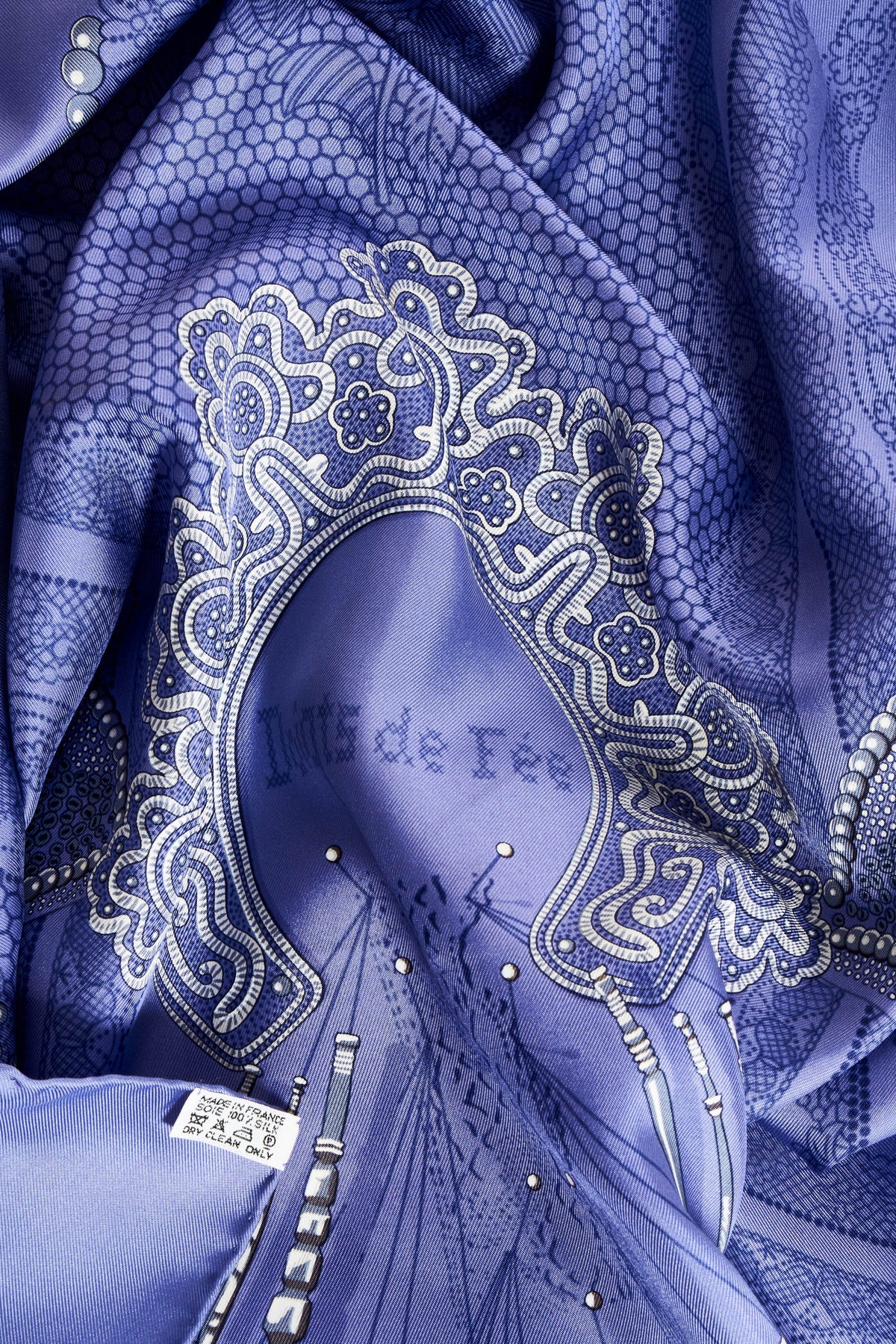 Hermes Silk Scarf 90cm &quot;Doights de fee&quot; Periwinkle