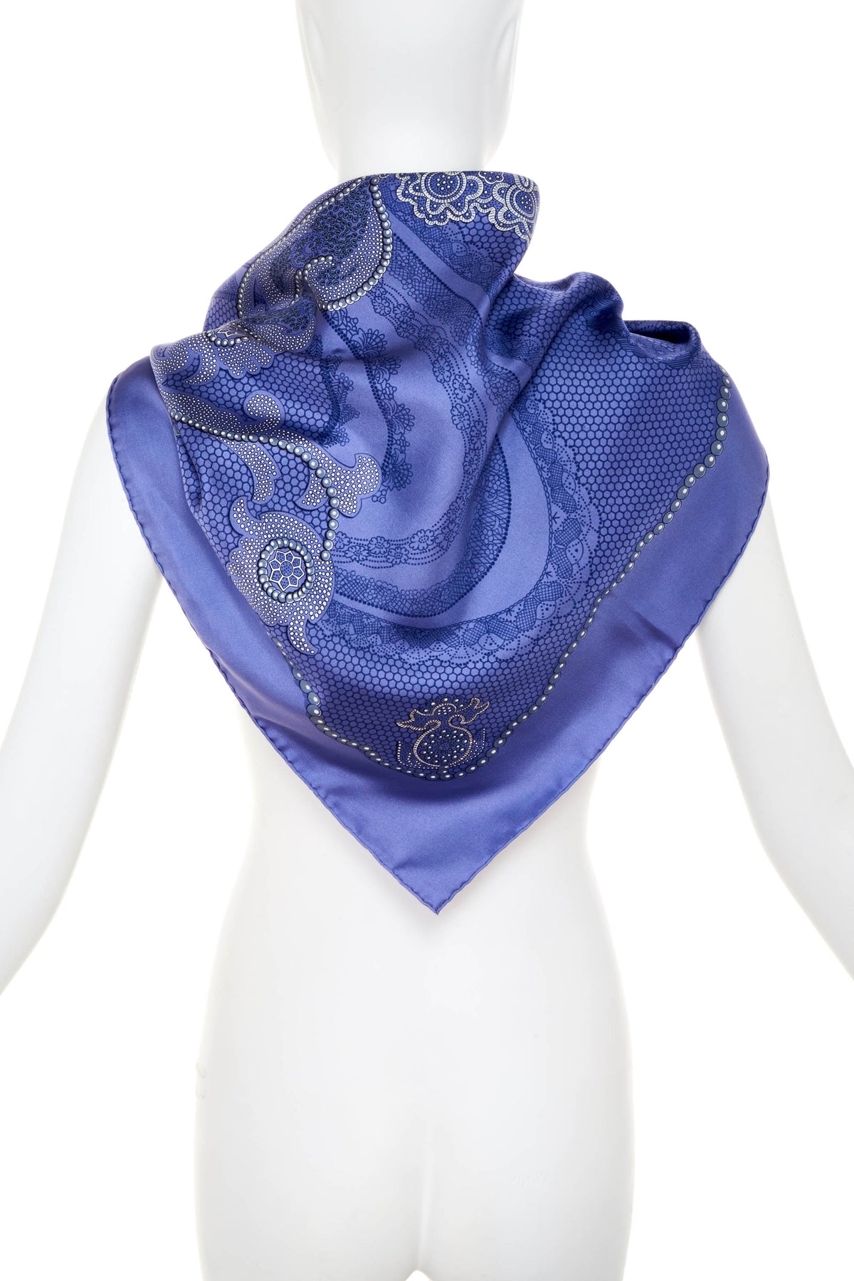 Hermes Silk Scarf 90cm &quot;Doights de fee&quot; Periwinkle