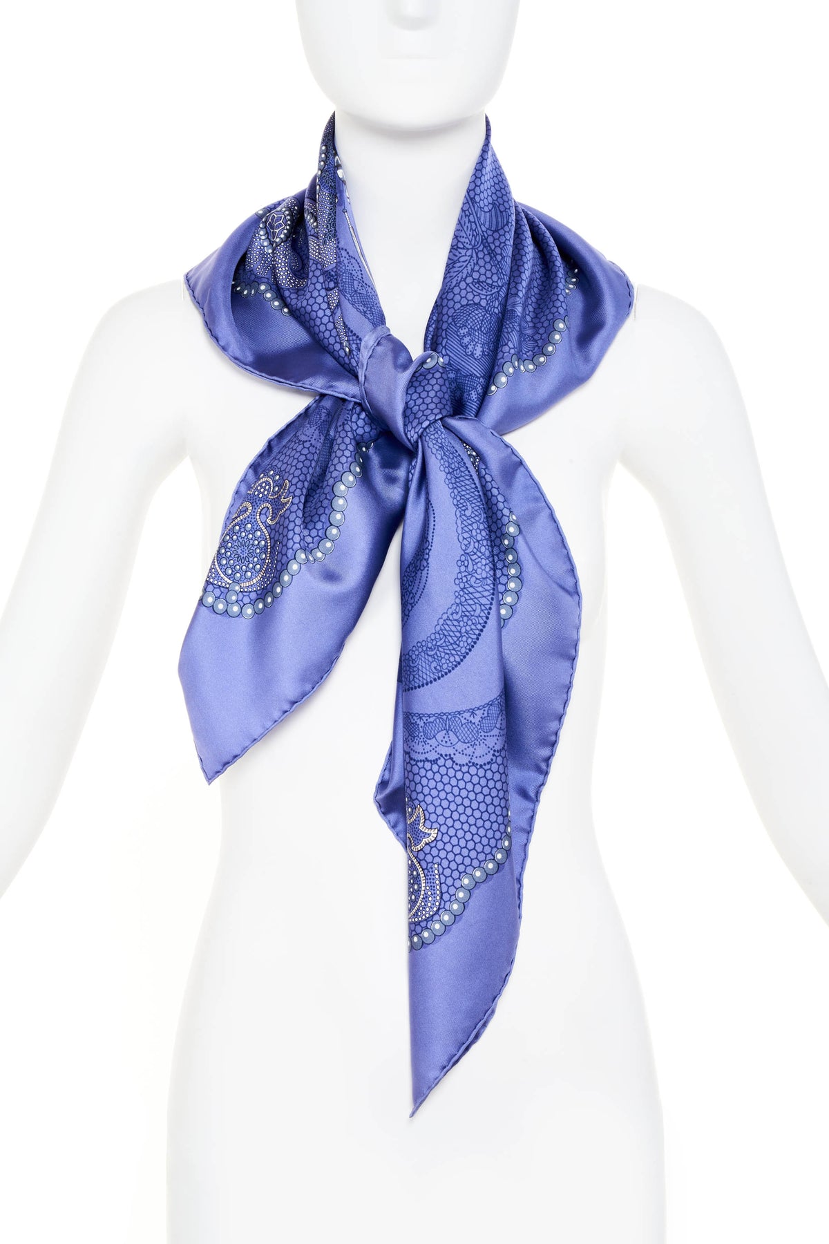 Hermes Silk Scarf 90cm &quot;Doights de fee&quot; Periwinkle