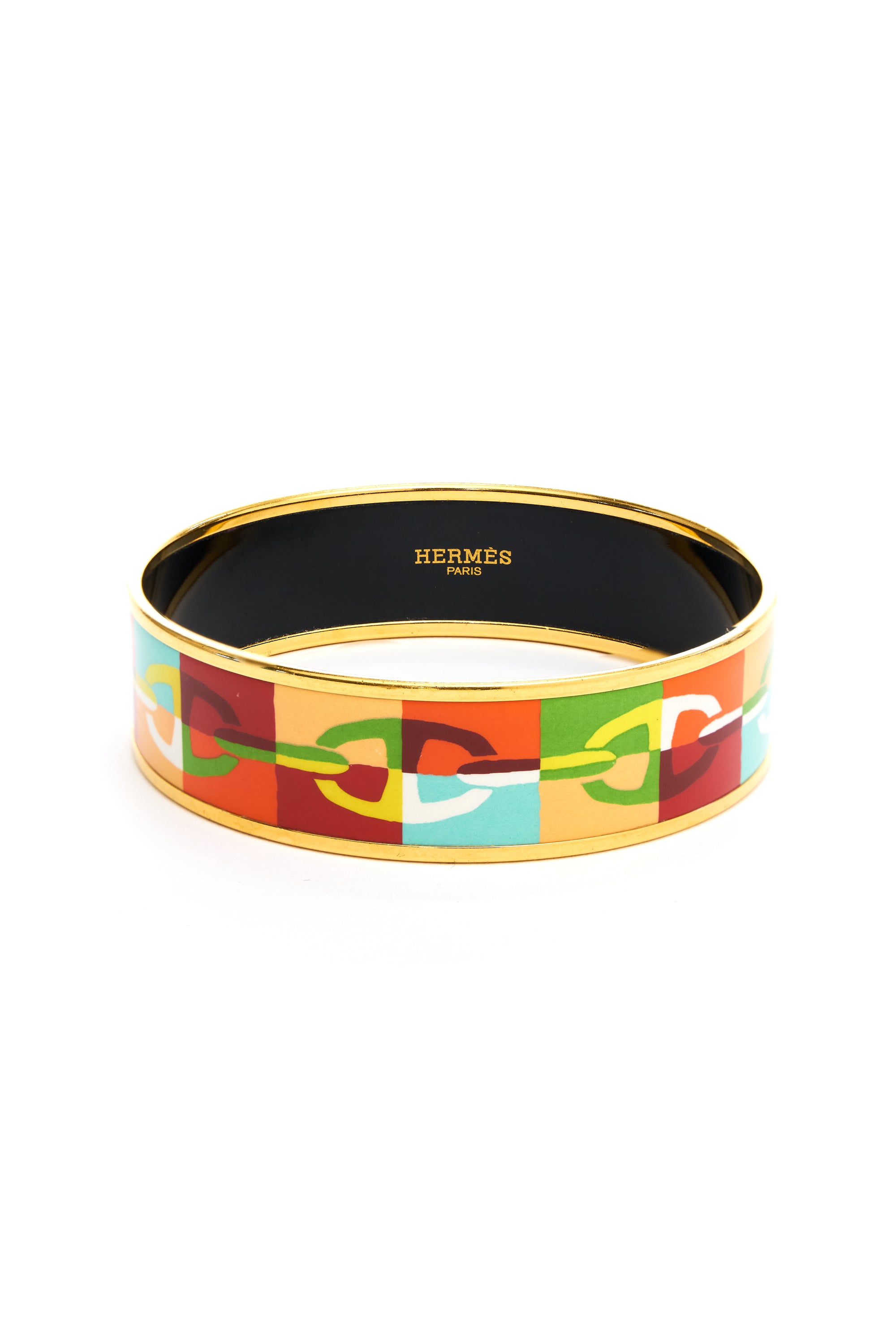 Hermes Chain d'anchre enamel bangle