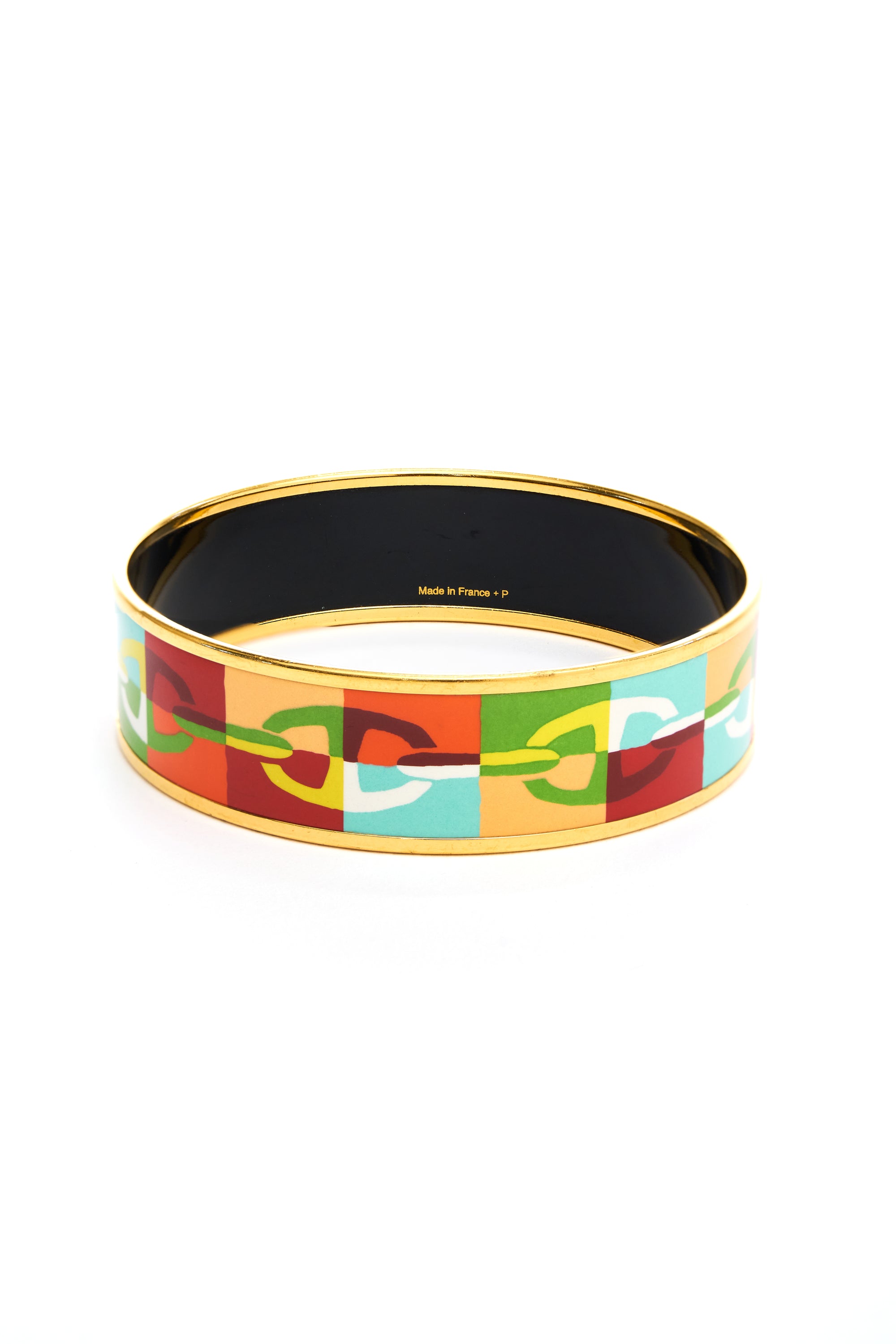 Hermes Chain d'anchre enamel bangle