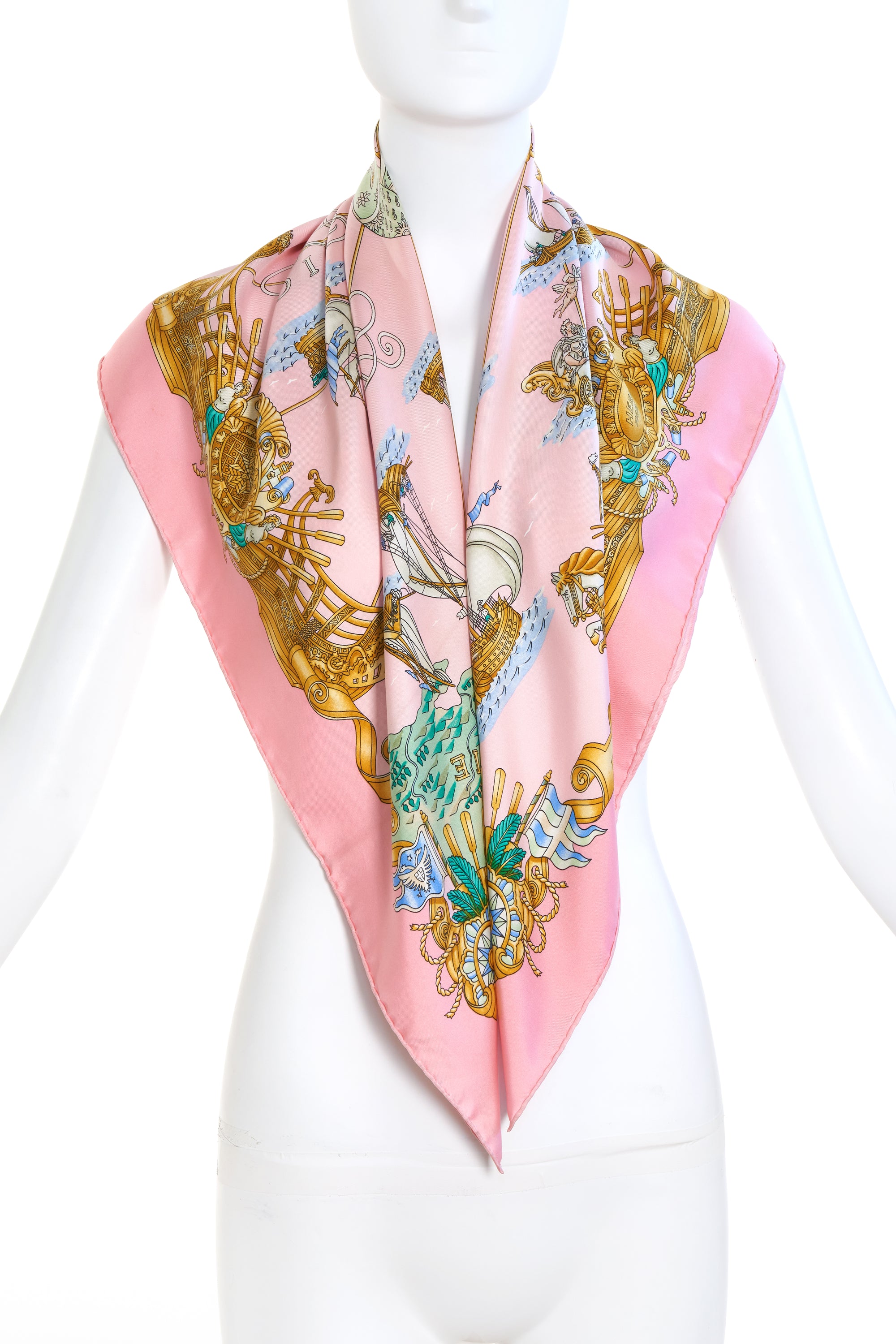 Hermes Silk Scarf "Voiles De Lumiere" 90cm