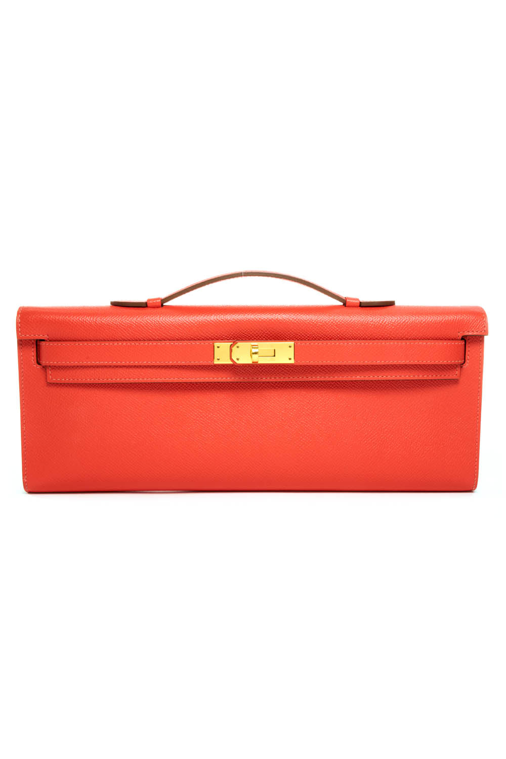 Hermes Kelly Cut Epsom Rose Jaipur Clutch 2015