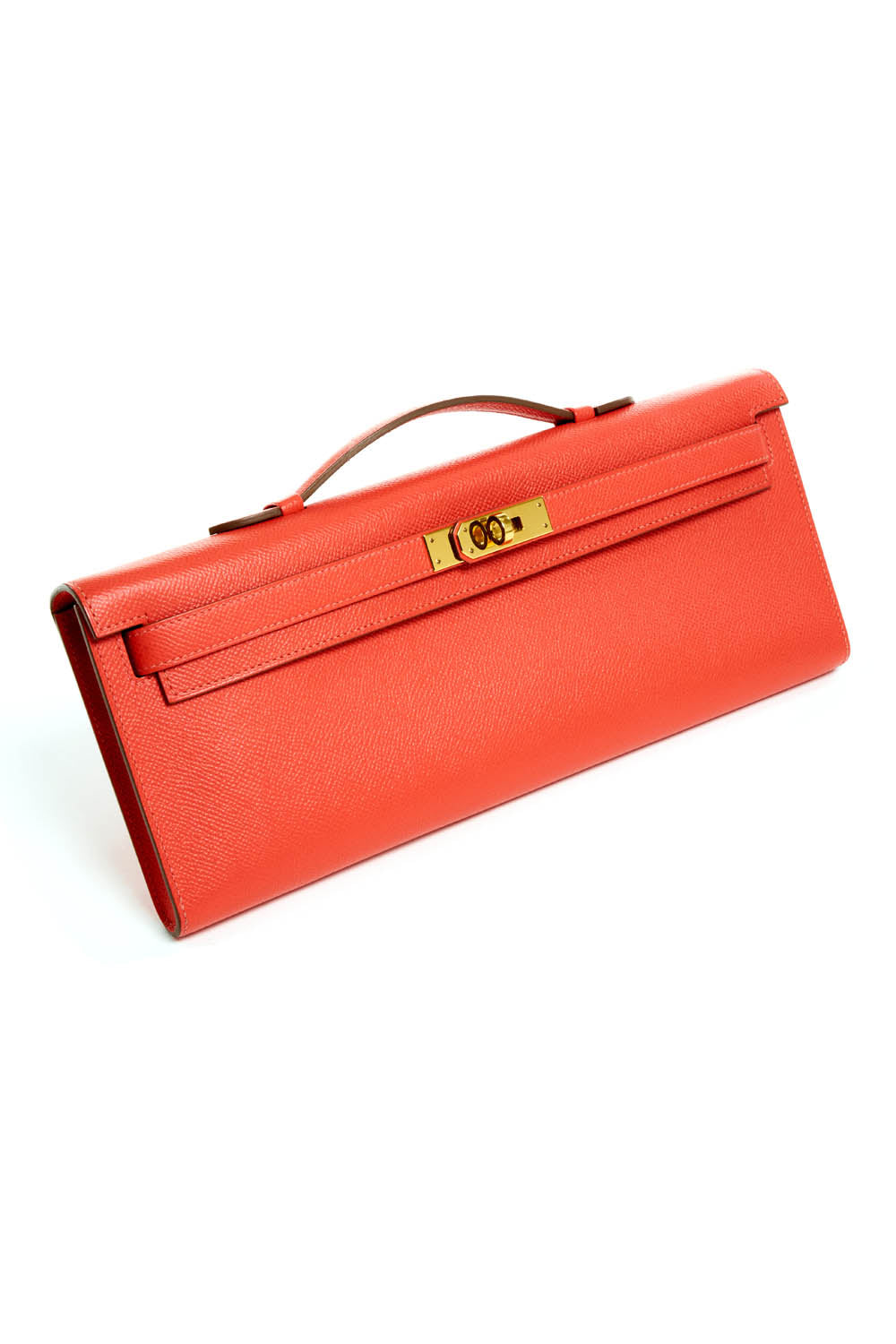 Hermes Kelly Cut Epsom Rose Jaipur Clutch 2015