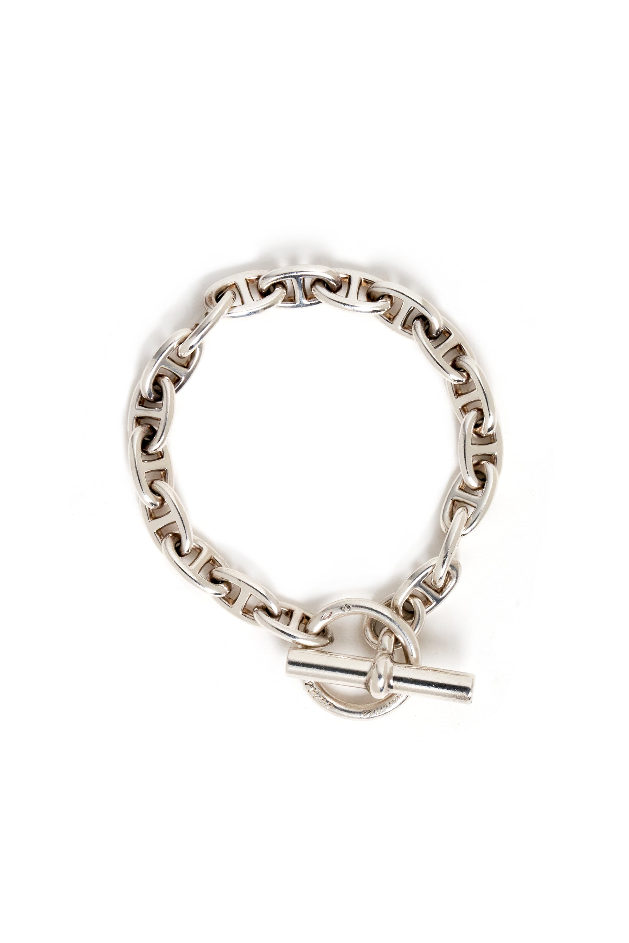 Hermes chain d'anchre Sterling Silver Bracelet