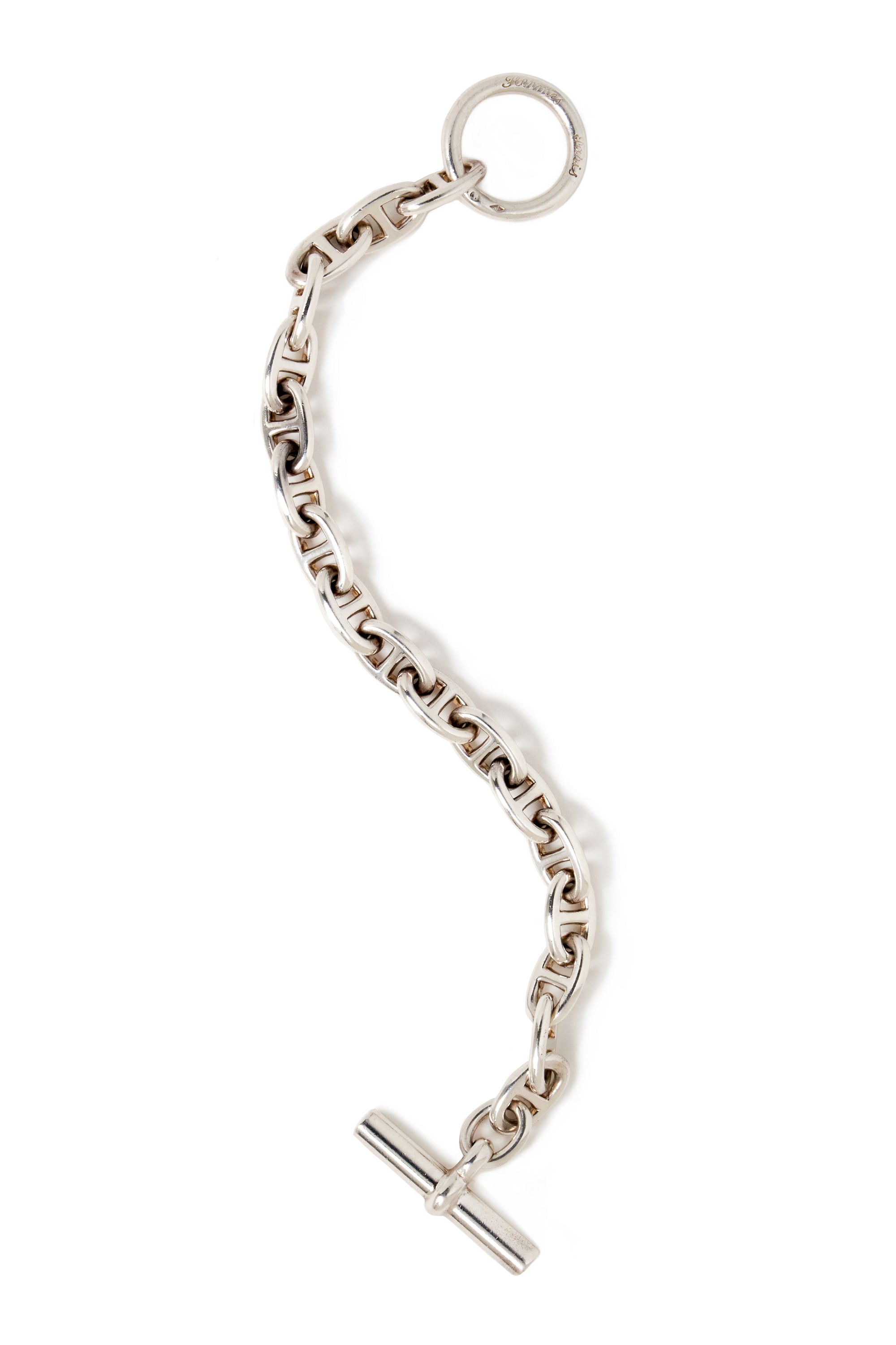 Hermes chain d'anchre Sterling Silver Bracelet