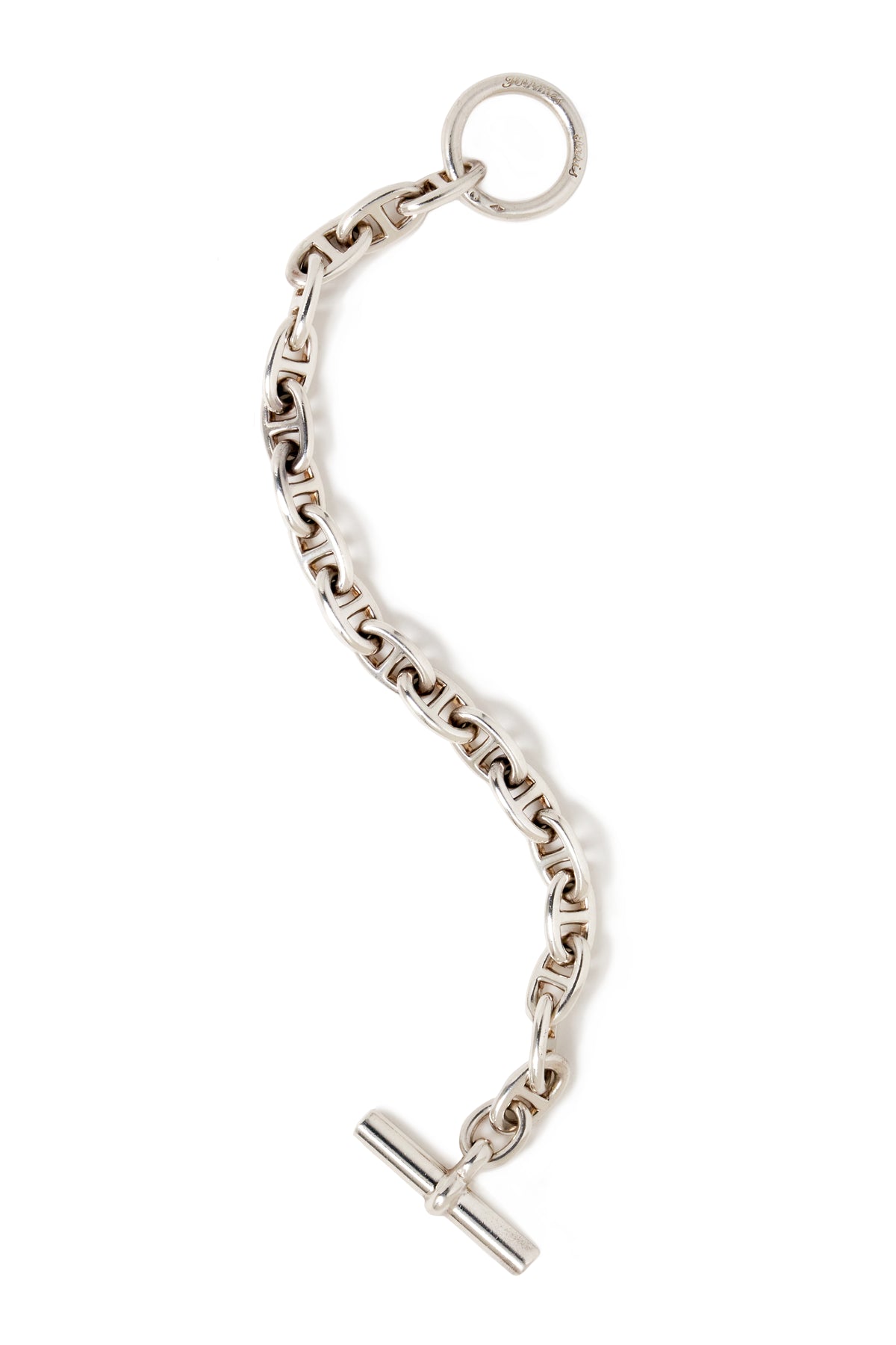 Hermes chain d&#39;anchre Sterling Silver Bracelet