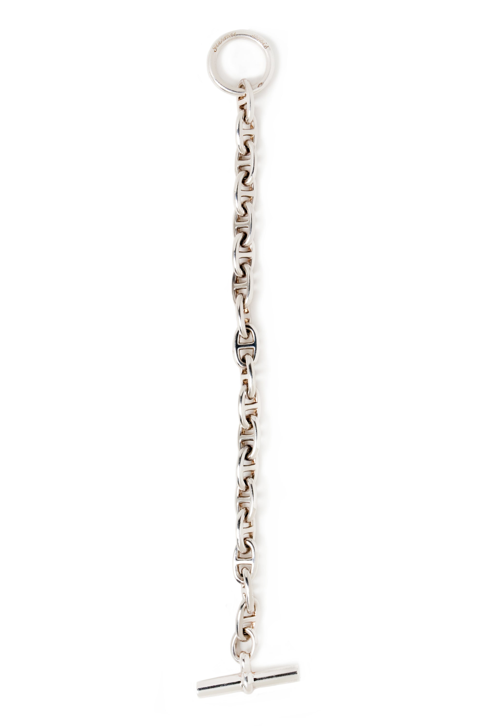 Hermes chain d'anchre Sterling Silver Bracelet