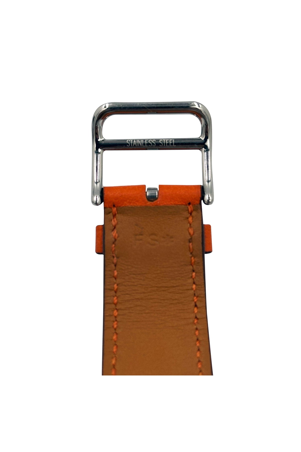 Hermes Cape Cod Watch with Orange Band Double Tour Stainless Quartz Watch