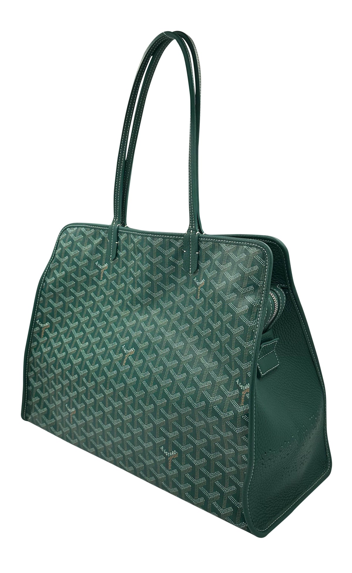 Goyard Vert Green Goyardine Sac Hardy Tote With Pouch 2021