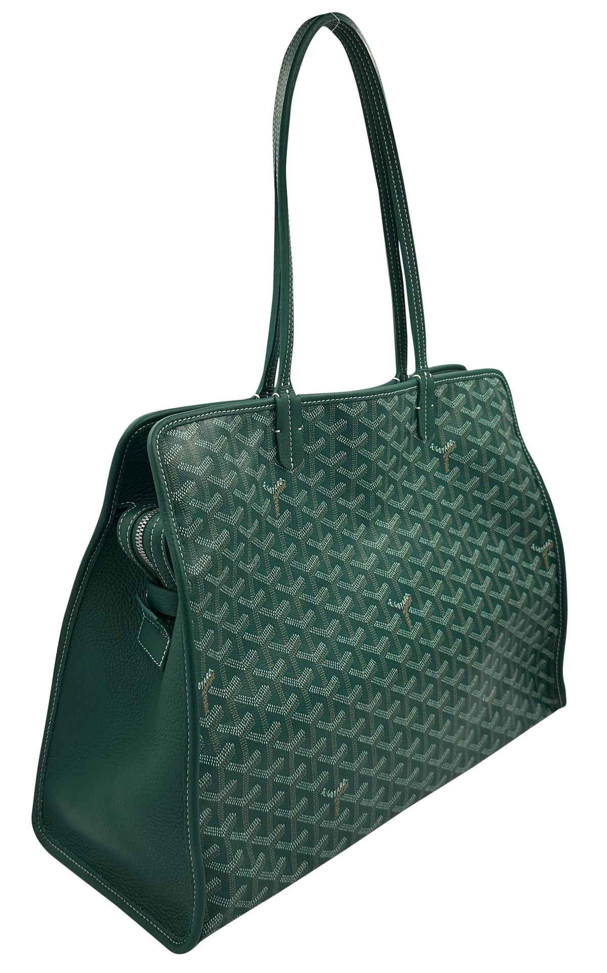 Goyard Vert Green Goyardine Sac Hardy Tote With Pouch 2021