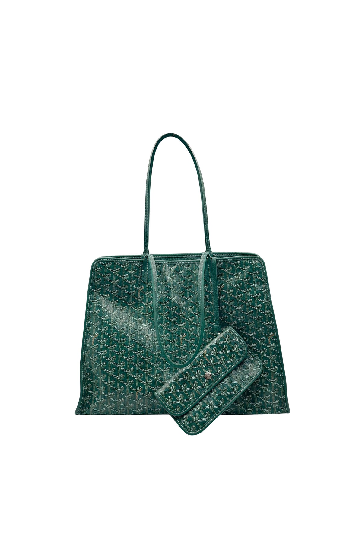 Goyard Vert Green Goyardine Sac Hardy Tote With Pouch 2021
