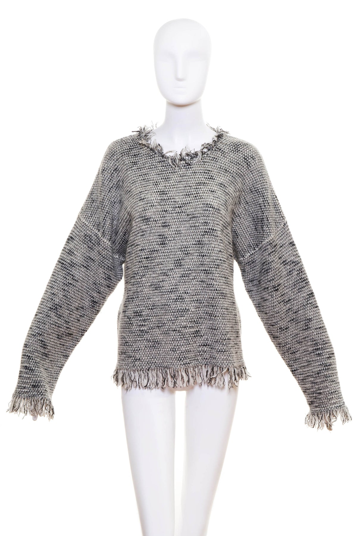 Isabel Marant Grey and Cream Black Sweater