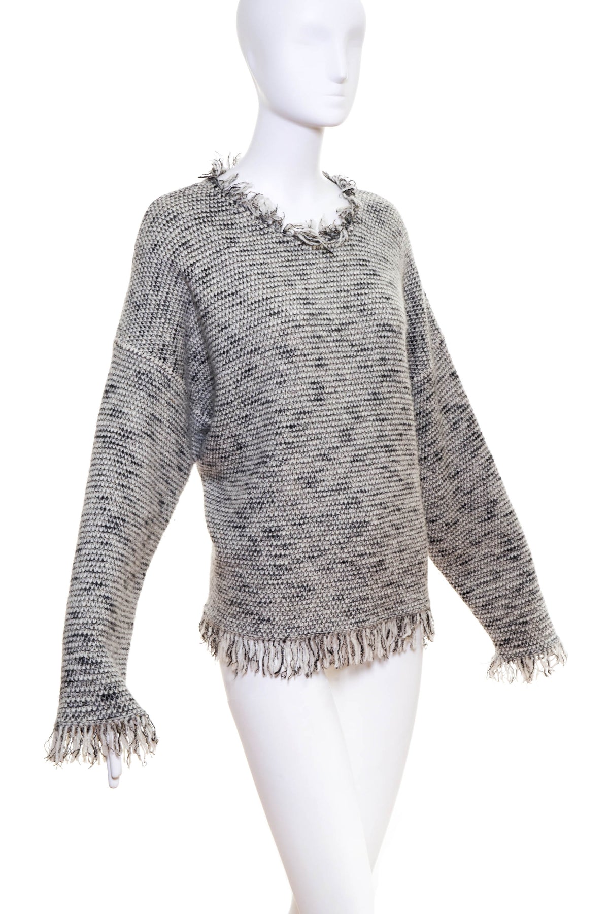 Isabel Marant Grey and Cream Black Sweater